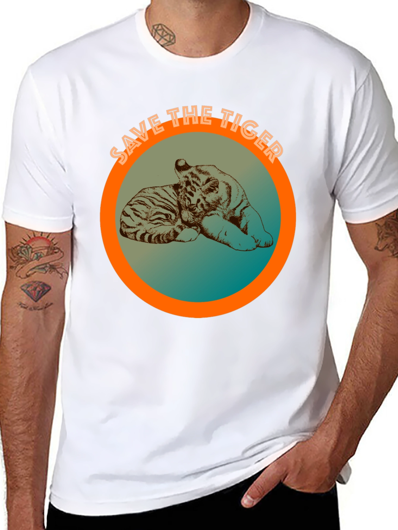 Black Save the Tiger Graphic Tee view 8