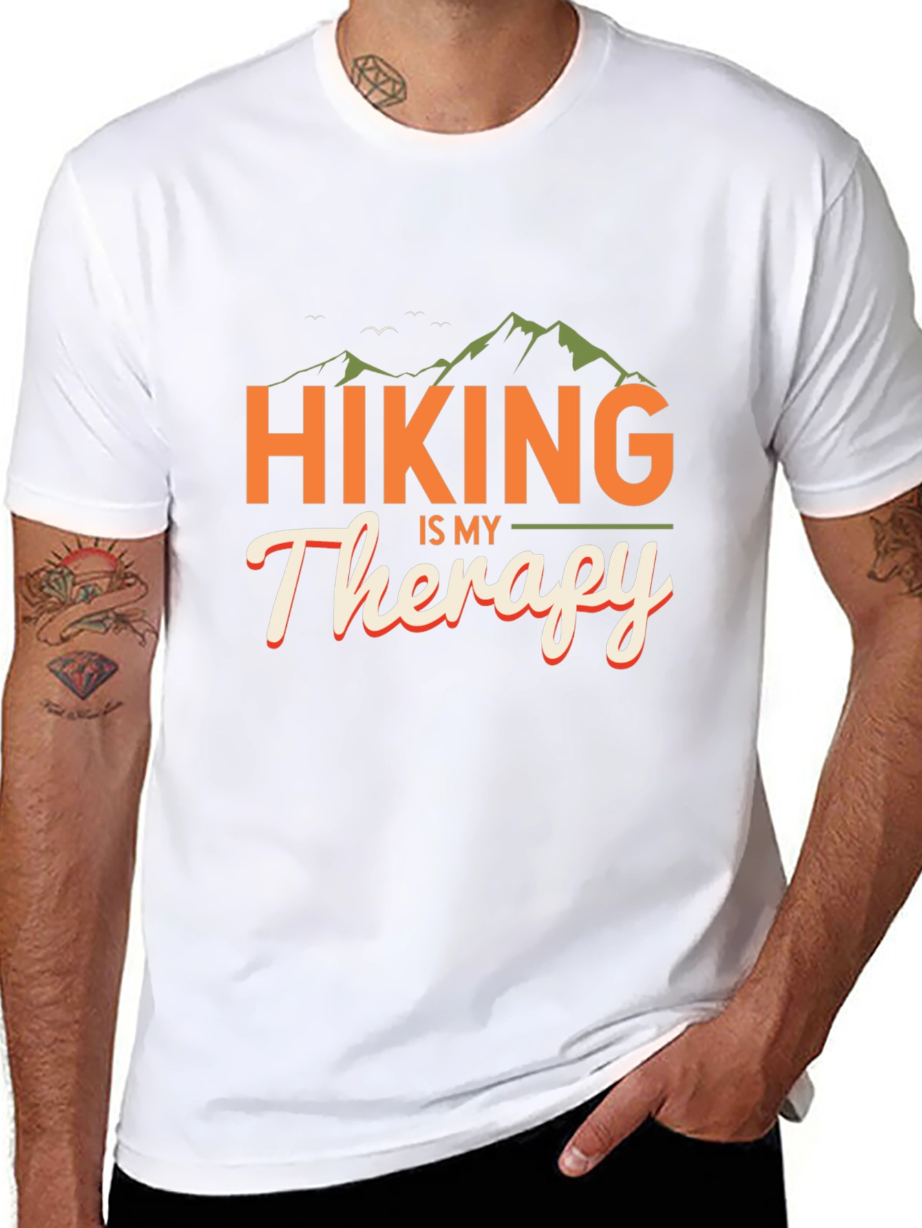Black Hiking is My Therapy T-Shirt view 8