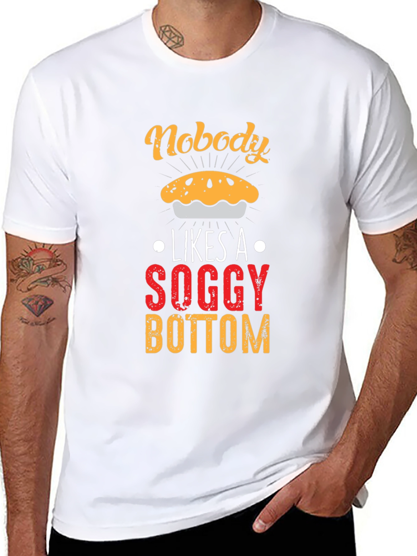 Black Nobody Likes Soggy Bottom T-Shirt view 8