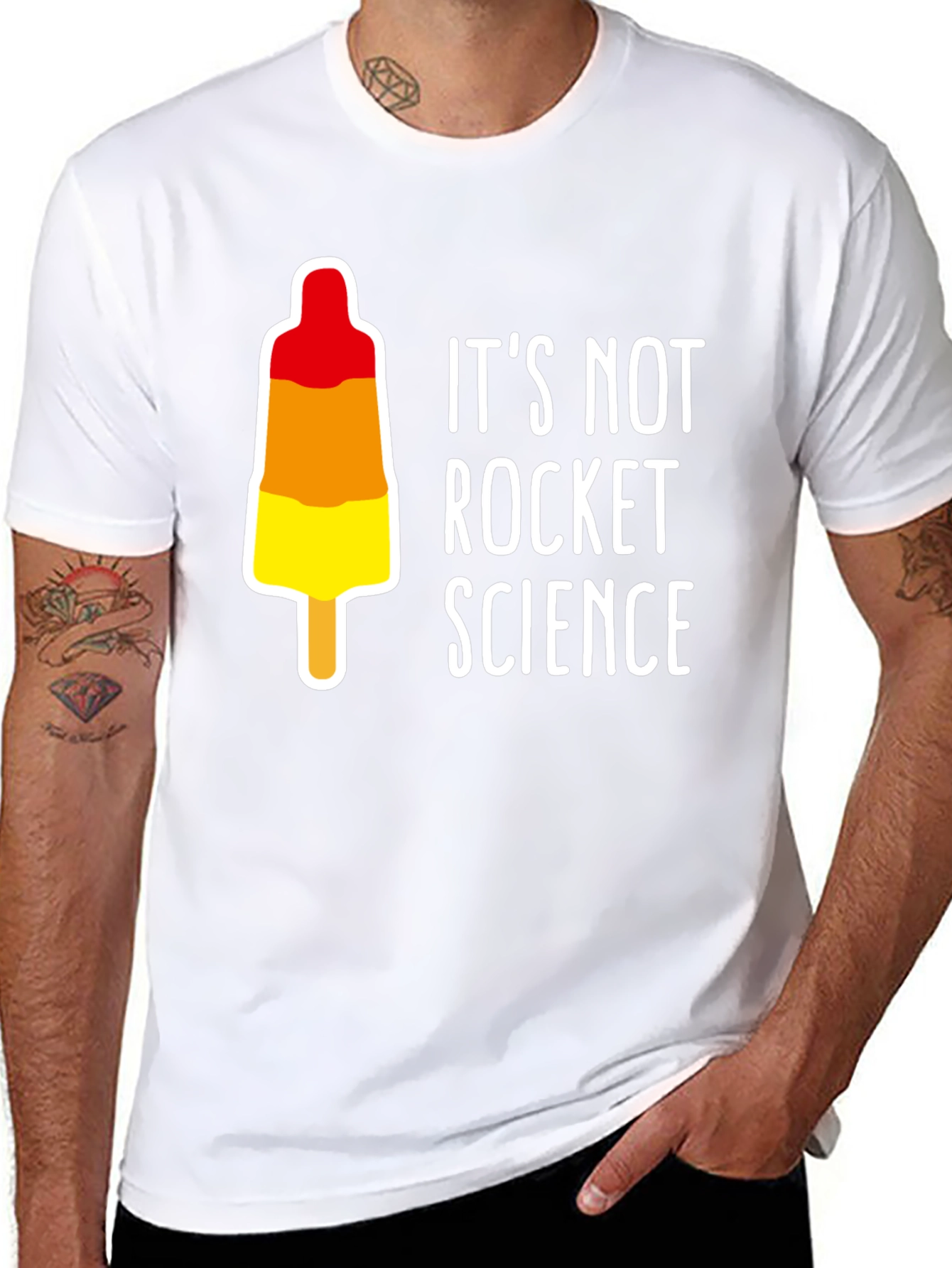 Black It's Not Rocket Science T-Shirt view 8