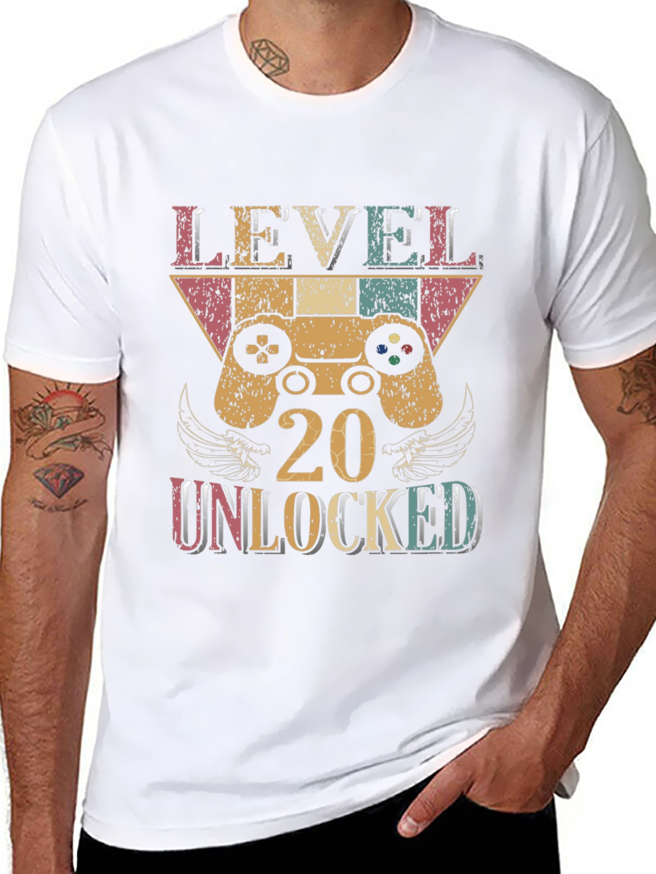 Level 20 Unlocked Gamer T-Shirt - Birthday Gift - 8
