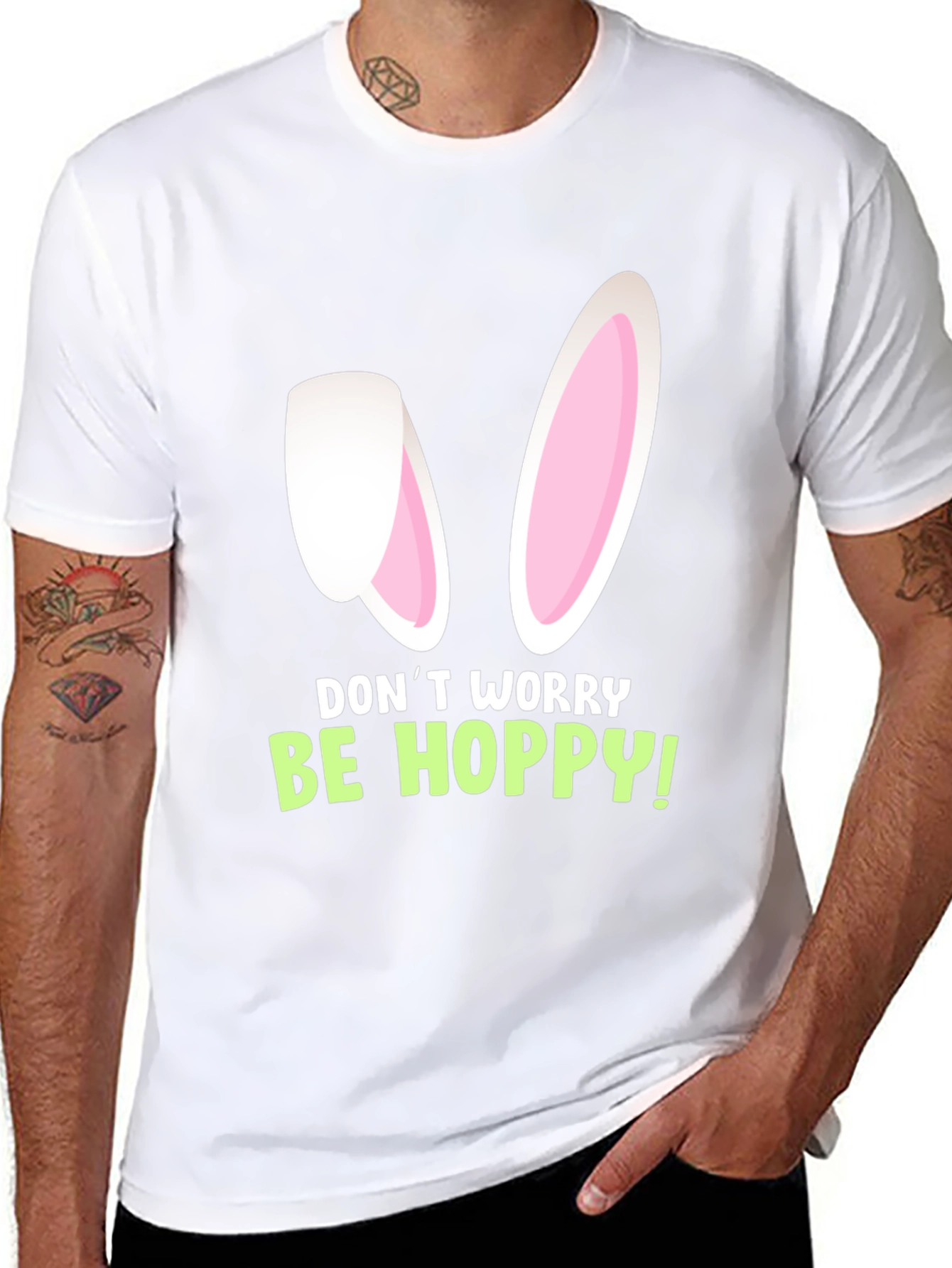 Camiseta Negra "¡No te preocupes, sé feliz!"