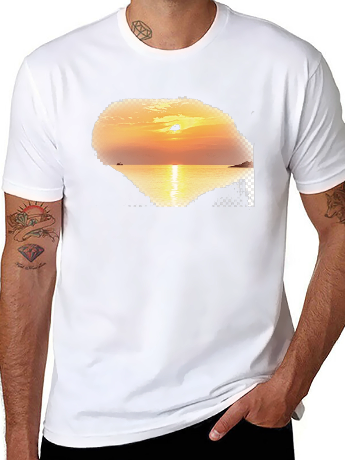 Black Sunset Beach Graphic Tee - Coastal Vibes view 8