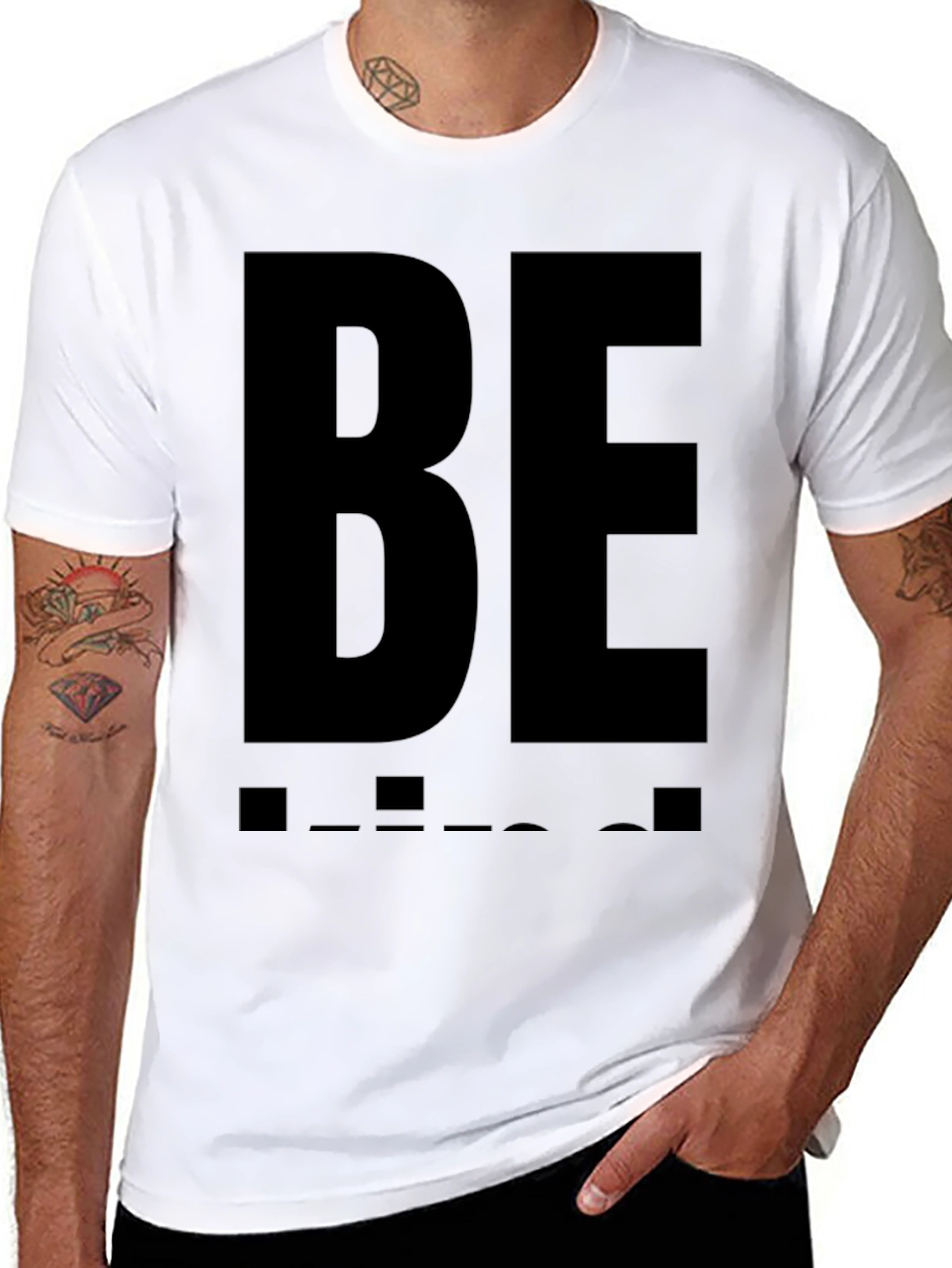 Black Be Kind Graphic Tee - Black Short Sleeve Casual Shirt view 8