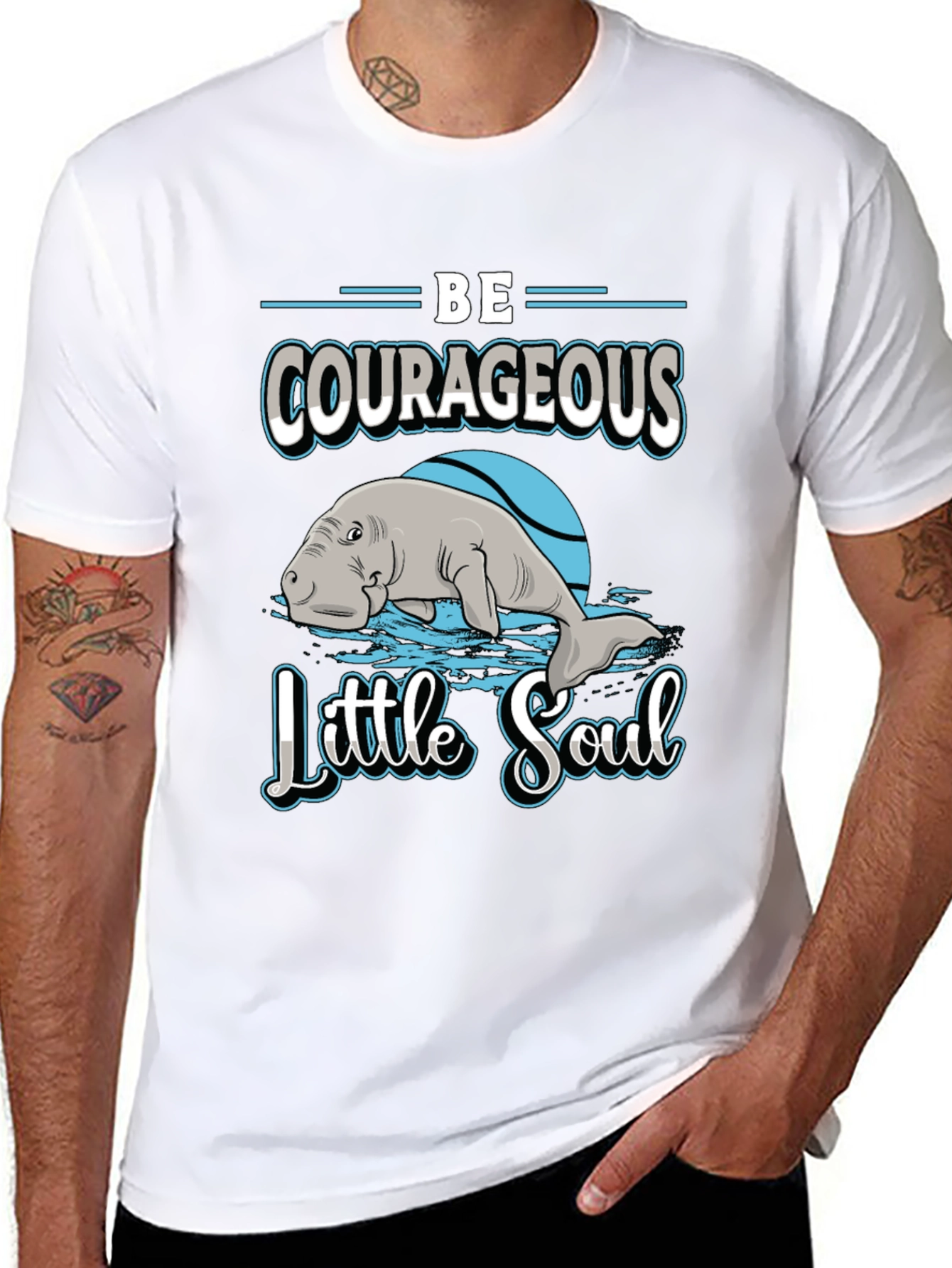 Black Be Courageous Little Soul T-Shirt view 8
