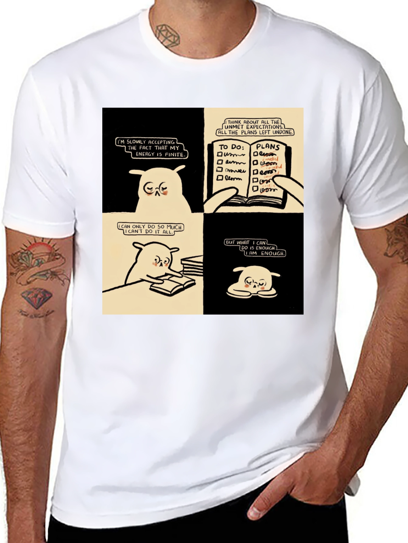 Black Accepting Finite Energy Black T-Shirt view 8