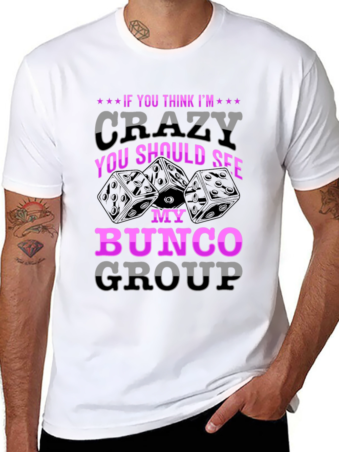 Black Crazy Bunco Group Graphic Tee view 8