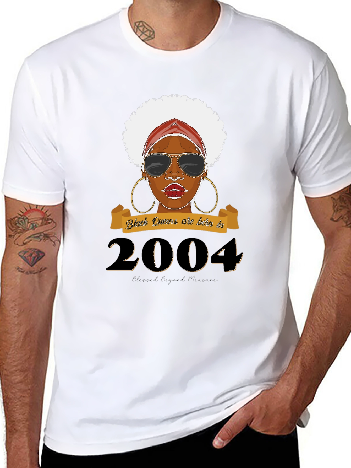 Black Black Queen Born In 2004 T-Shirt view 8
