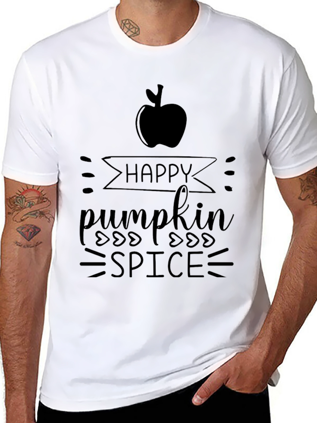 Black Happy Pumpkin Spice Graphic Tee view 8