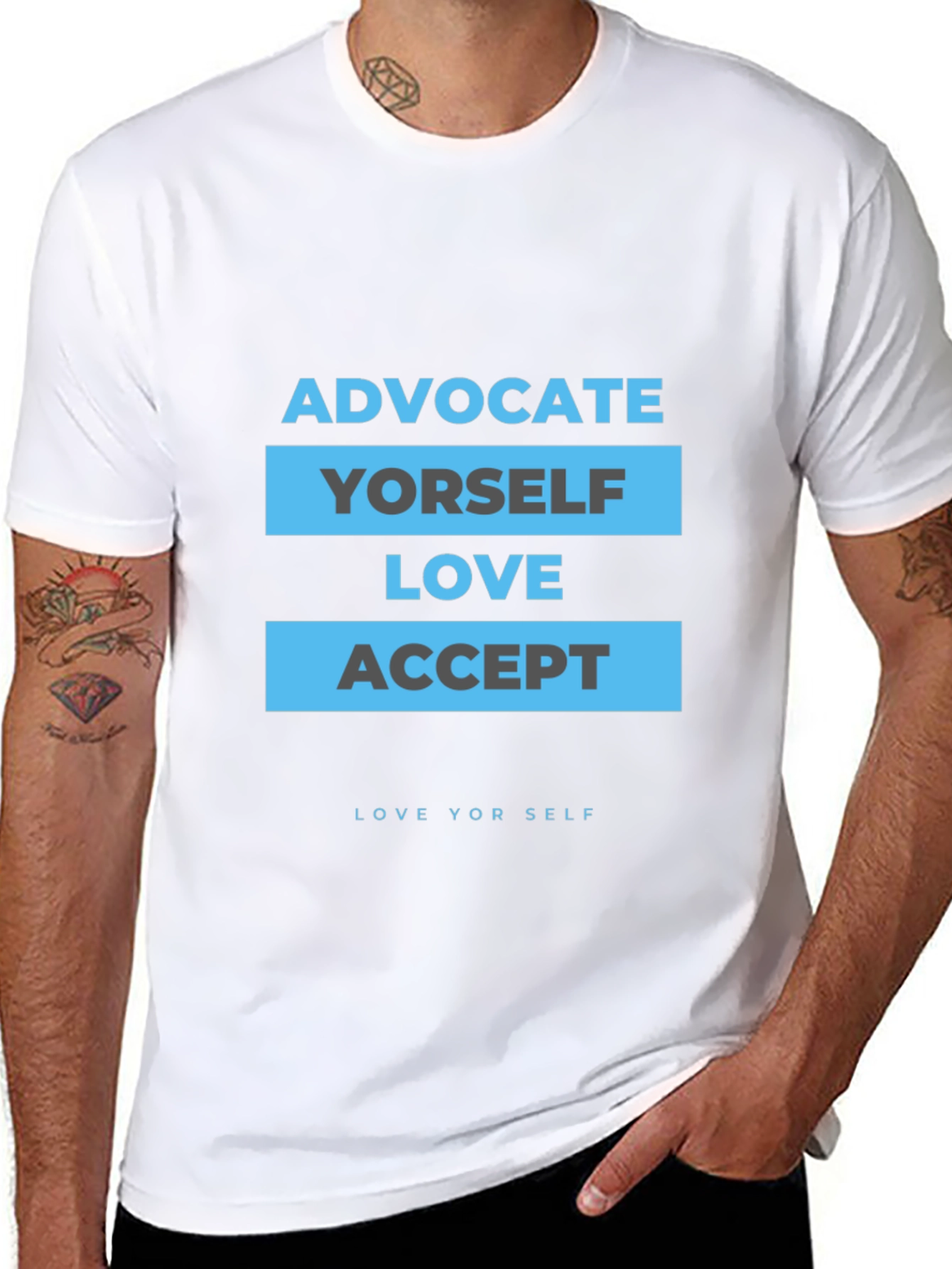 Black Advocate Yourself T-Shirt: Love and Acceptance Message view 8