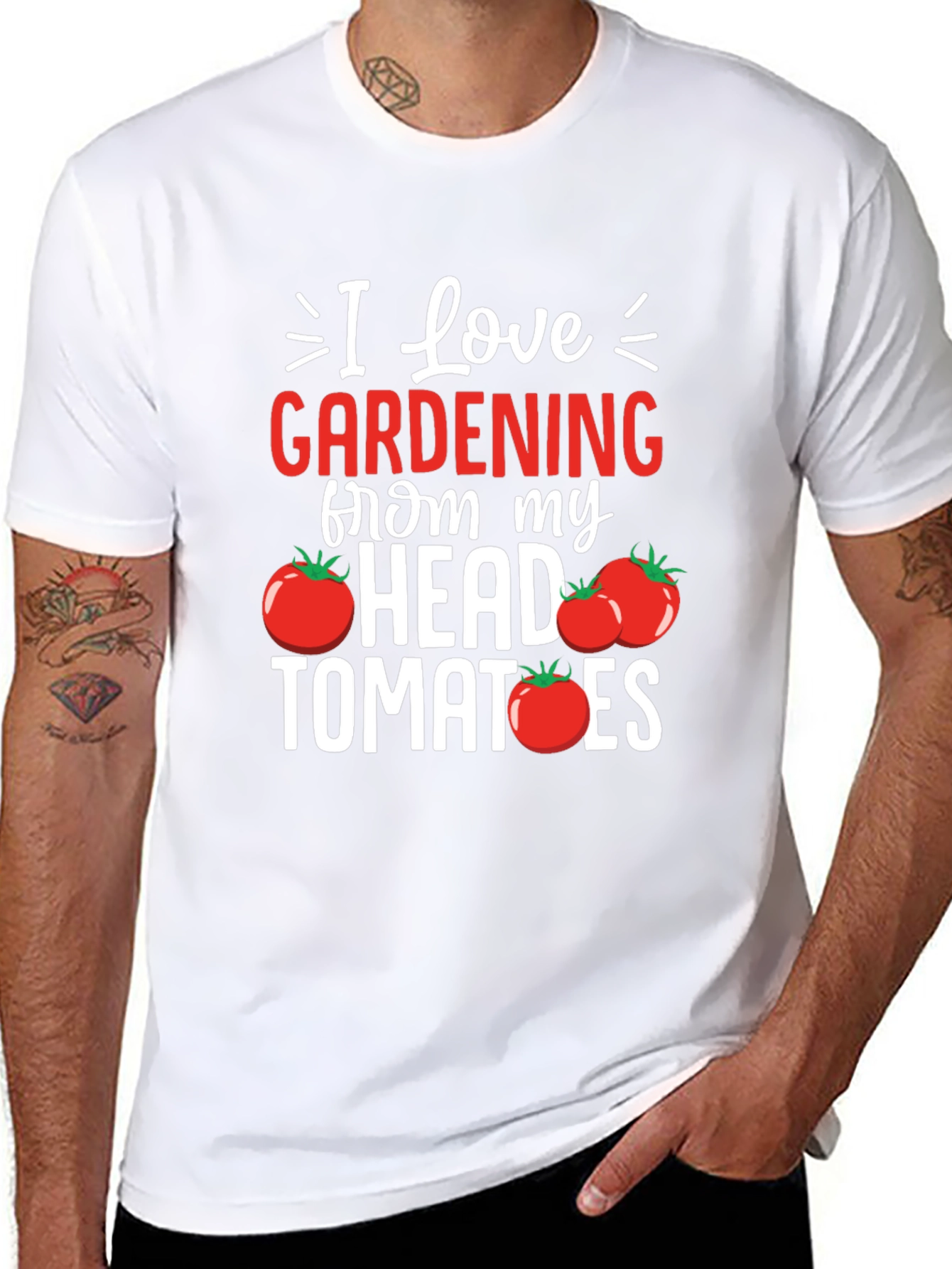 Black Gardening Tomato T-Shirt view 8
