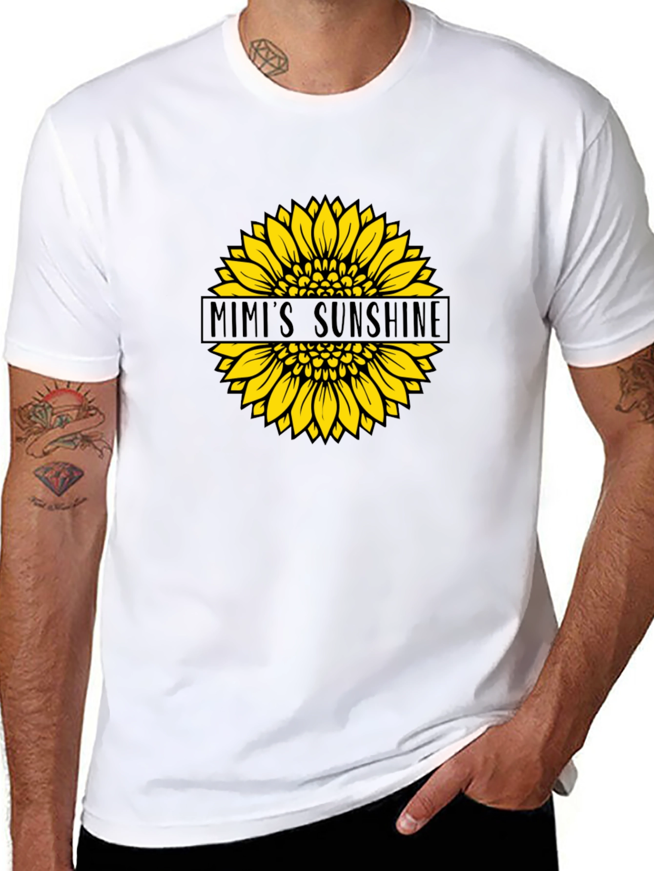 Black Mimi's Sunshine Sunflower Graphic Tee - Black view 8
