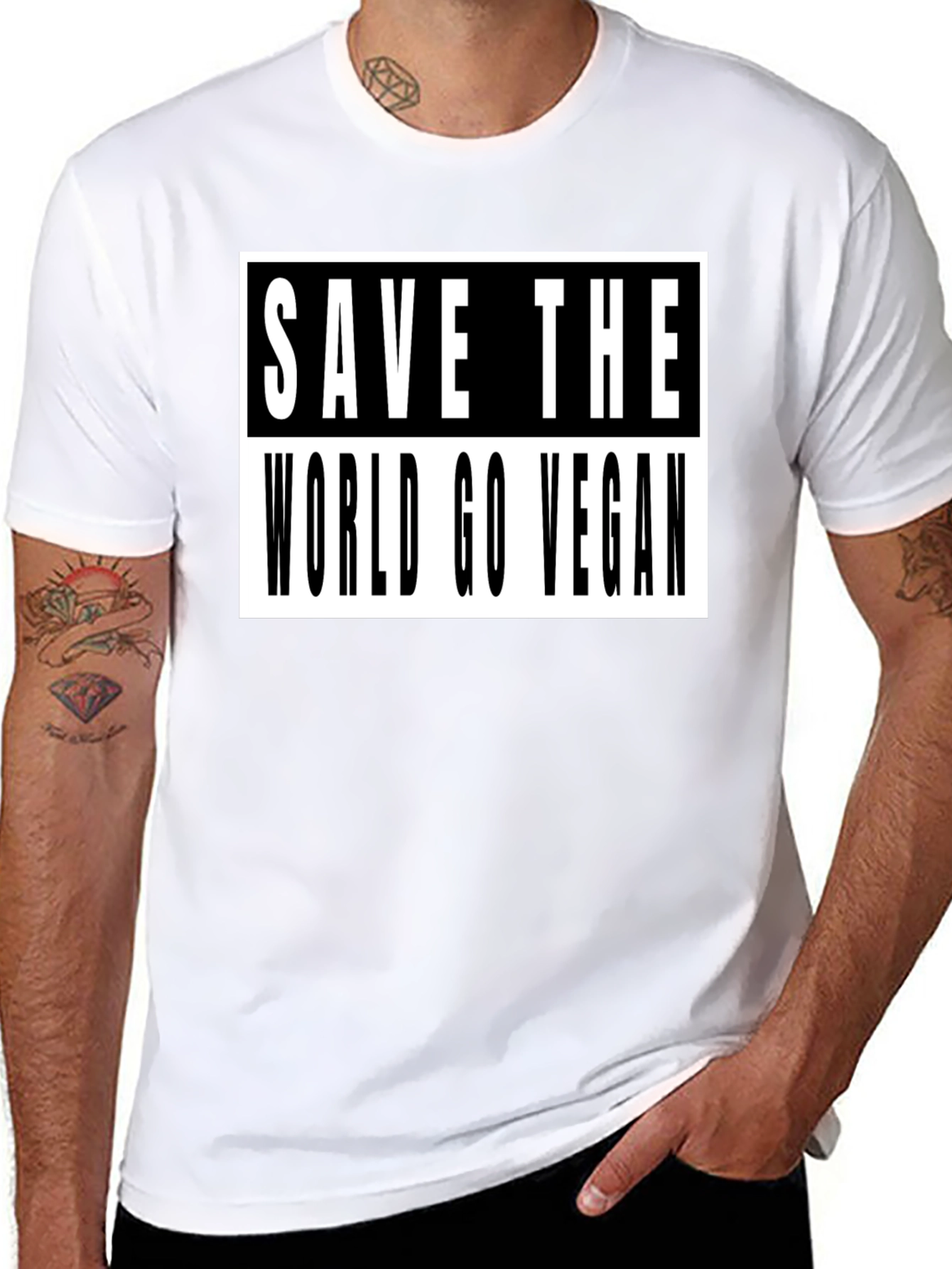 Save The World Go Vegan T-Shirt - 8
