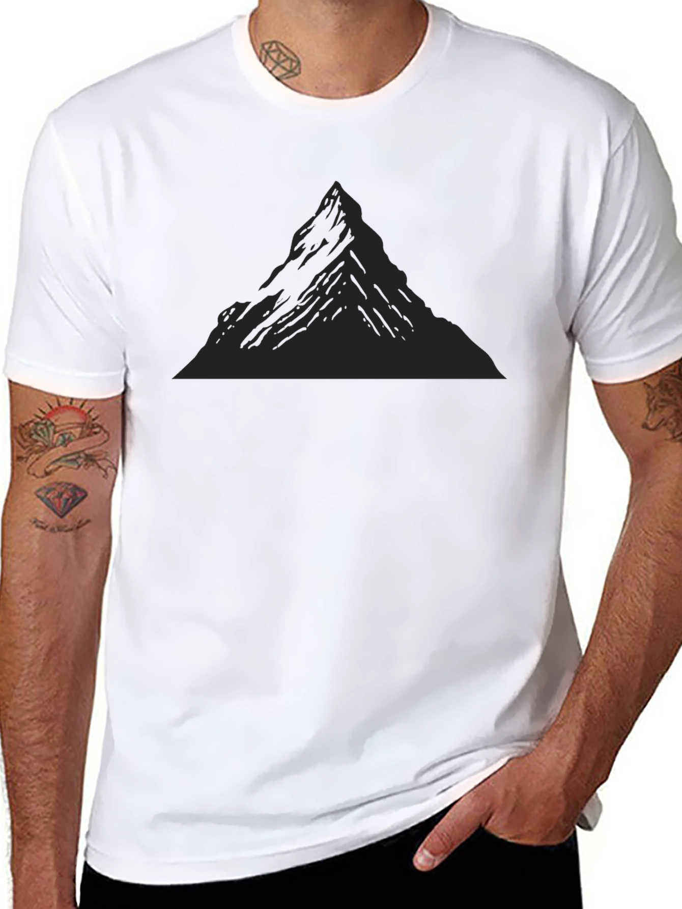 Black Mountain Peak Graphic T-Shirt - Soft Cotton Blend view 8