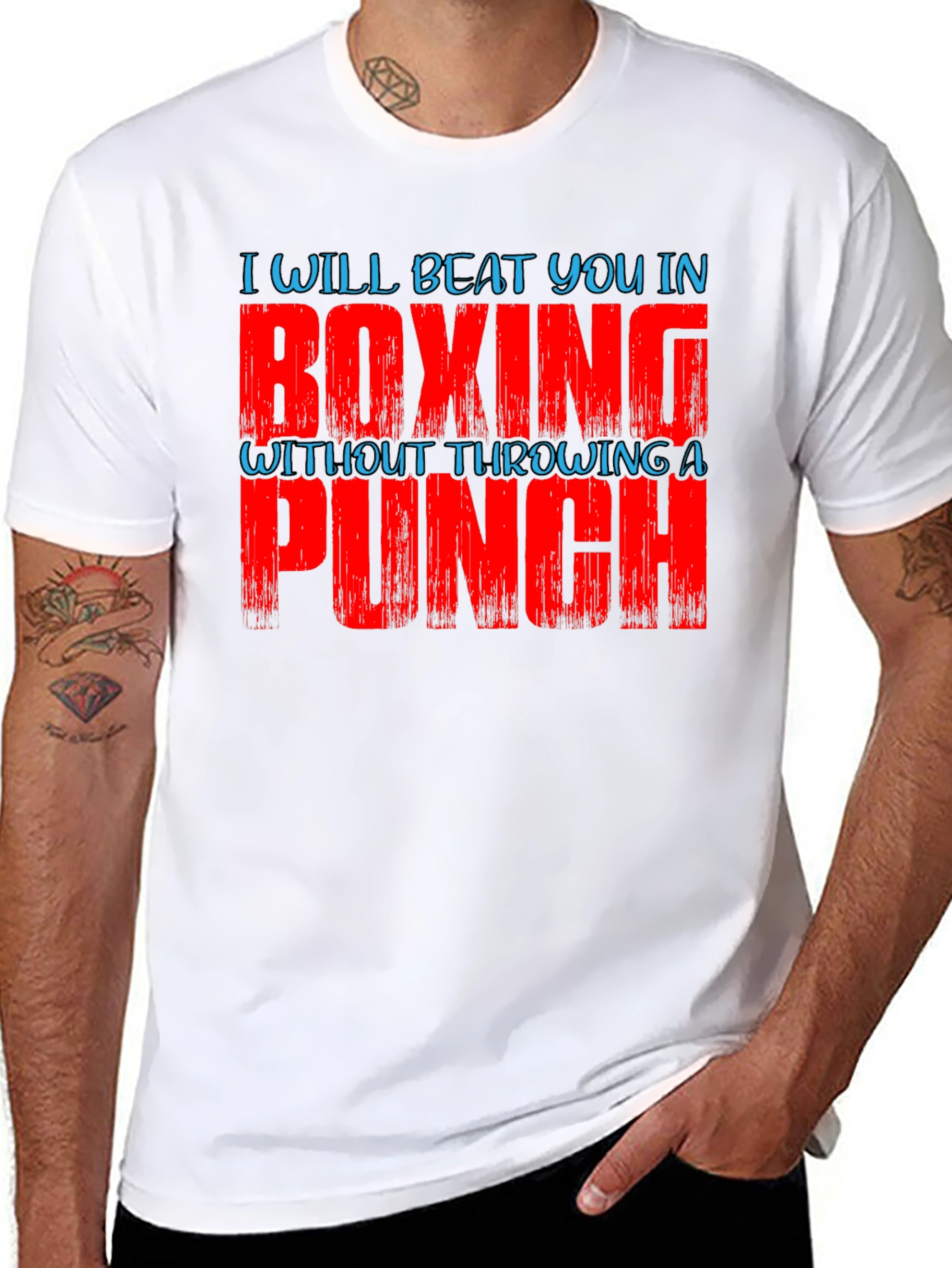 Black Boxing T-Shirt: Beat You Without Throwing a Punch view 8