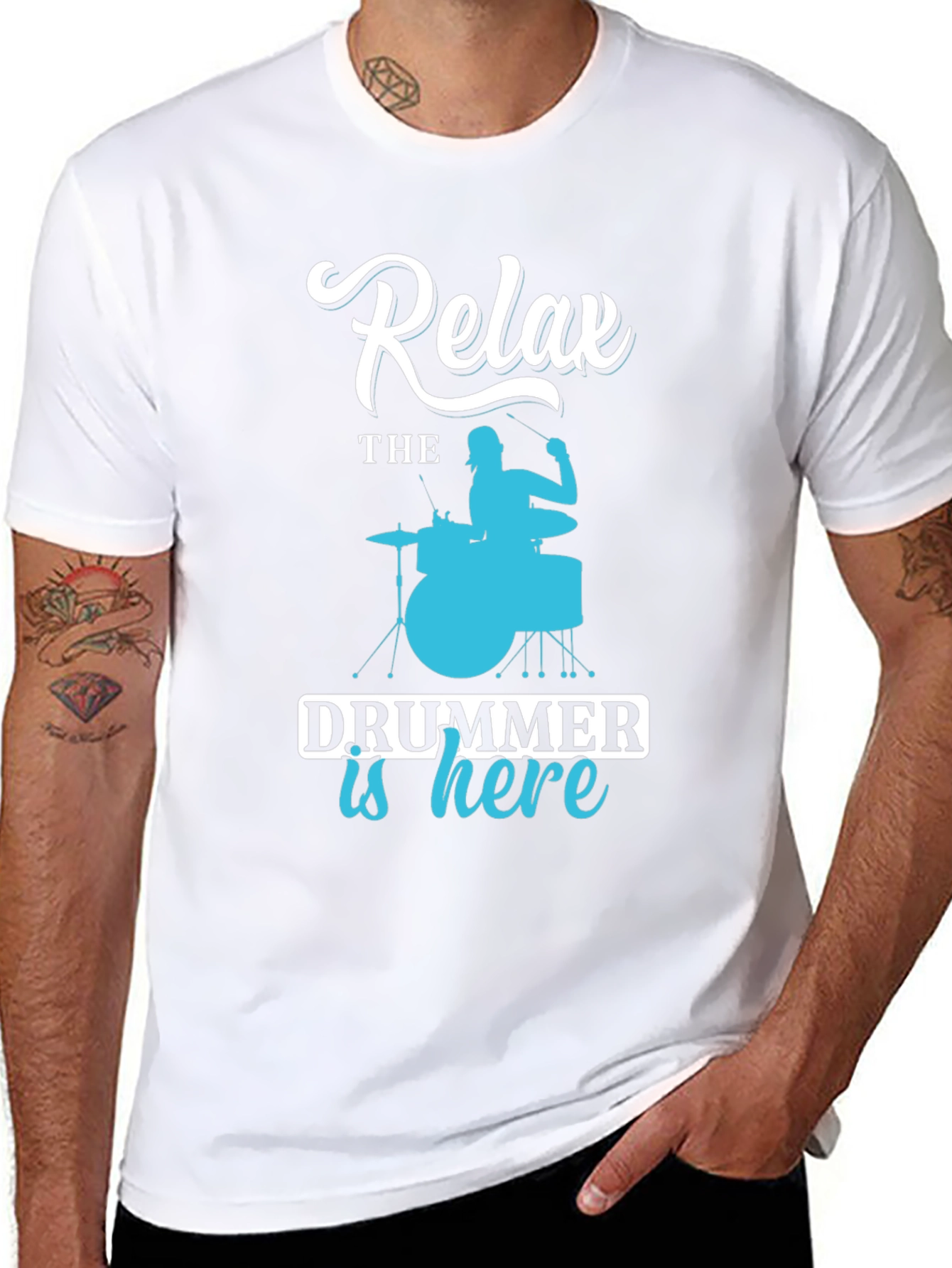 Relax, The Drummer is Here - Novelty T-Shirt - 8