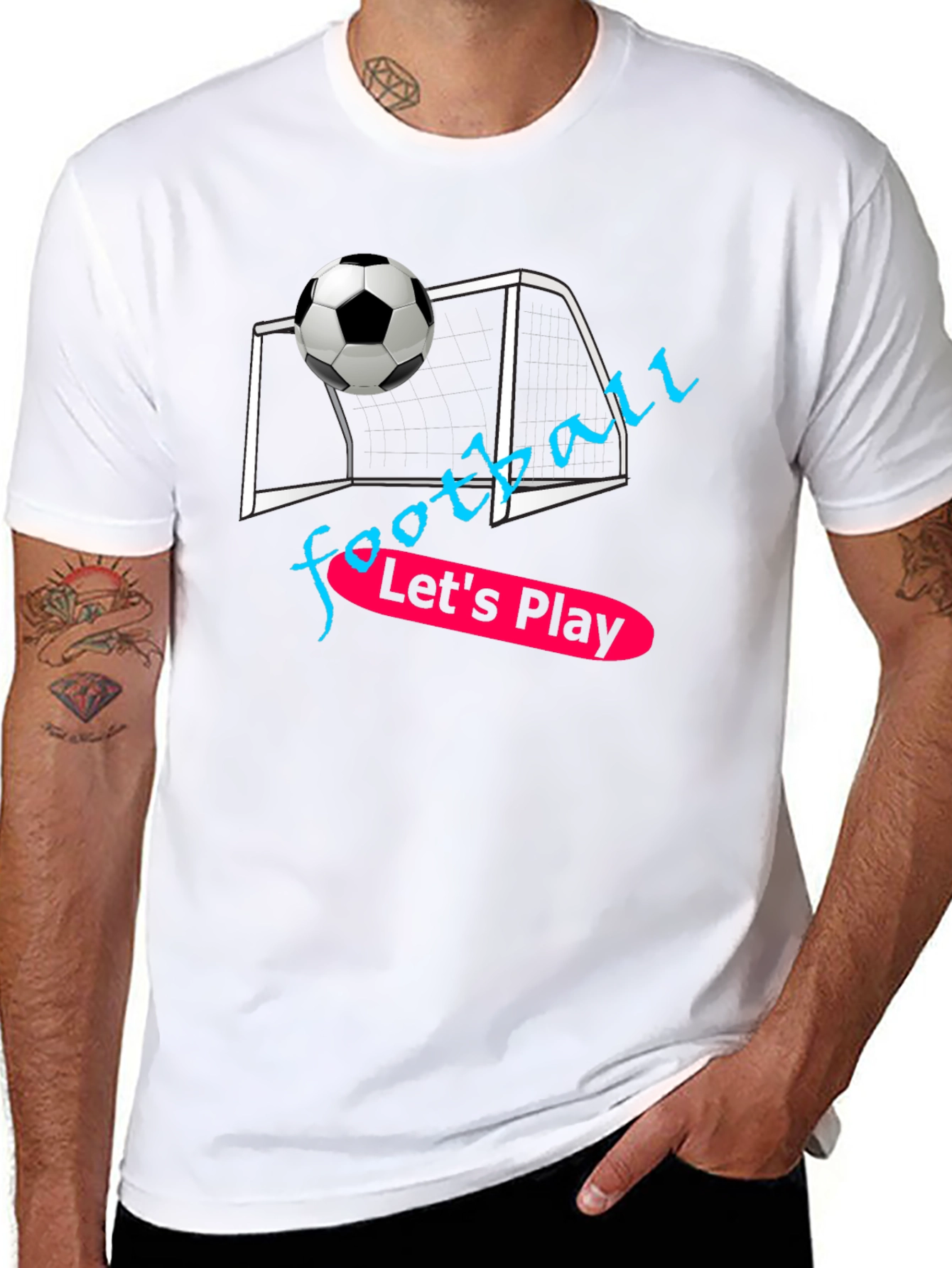 Black Football Graphic T-Shirt - Let's Play! view 8