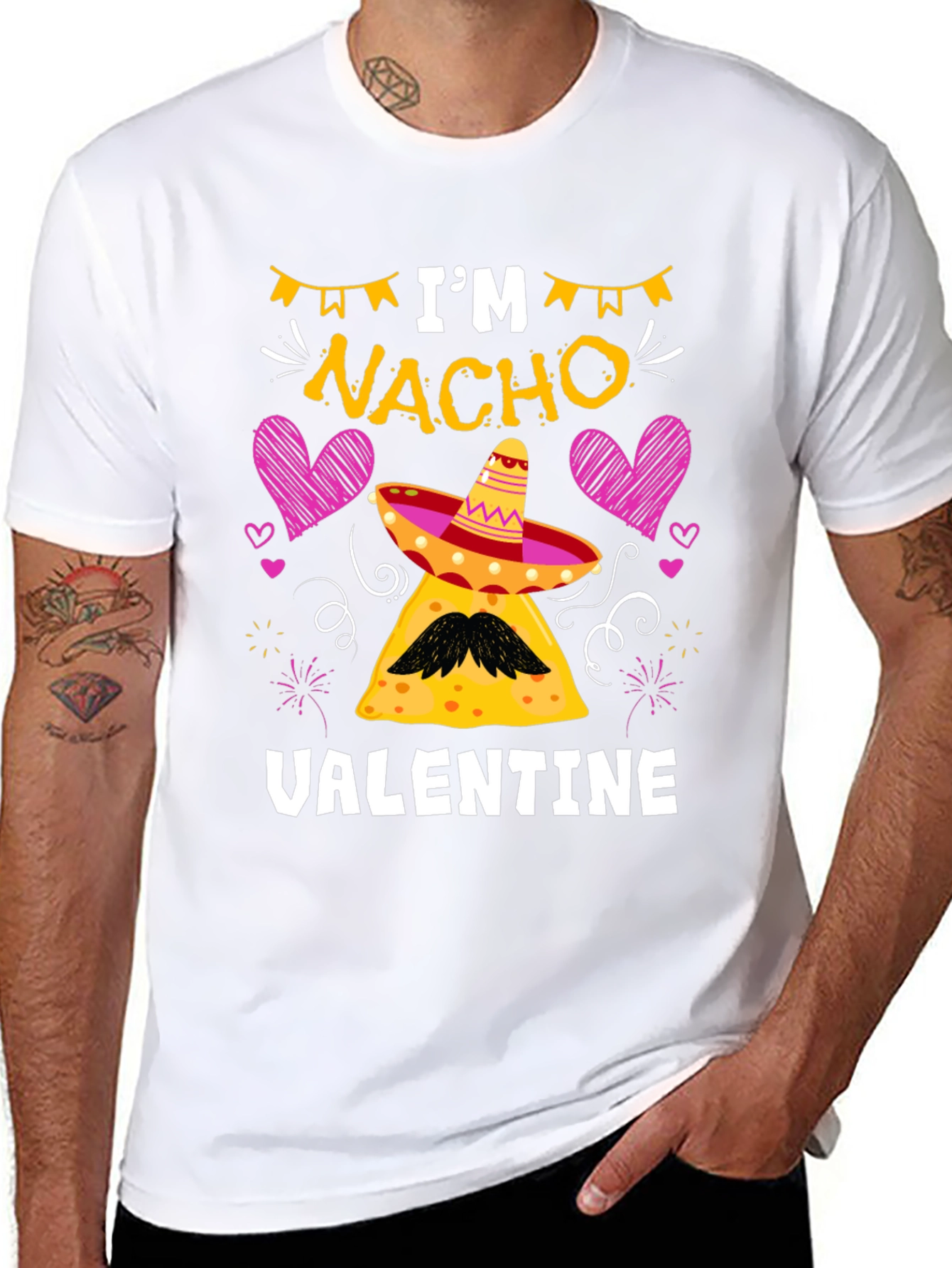 Black I'm Nacho Valentine Graphic T-Shirt view 8
