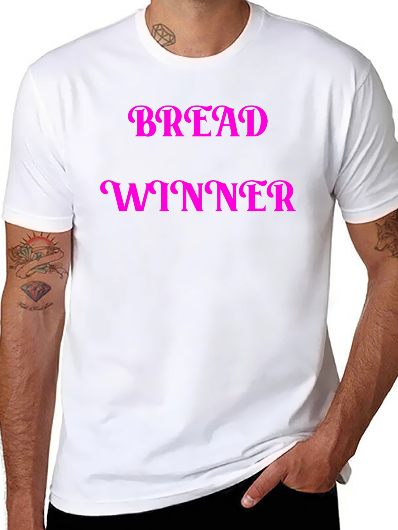 Black Bread Winner T-Shirt - Novelty Graphic Tee view 8