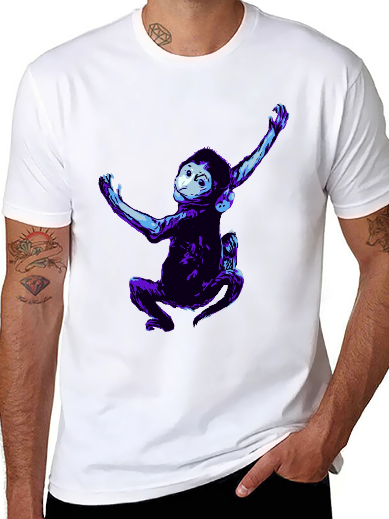 Black Monkey Graphic T-Shirt - Unique & Fun view 8