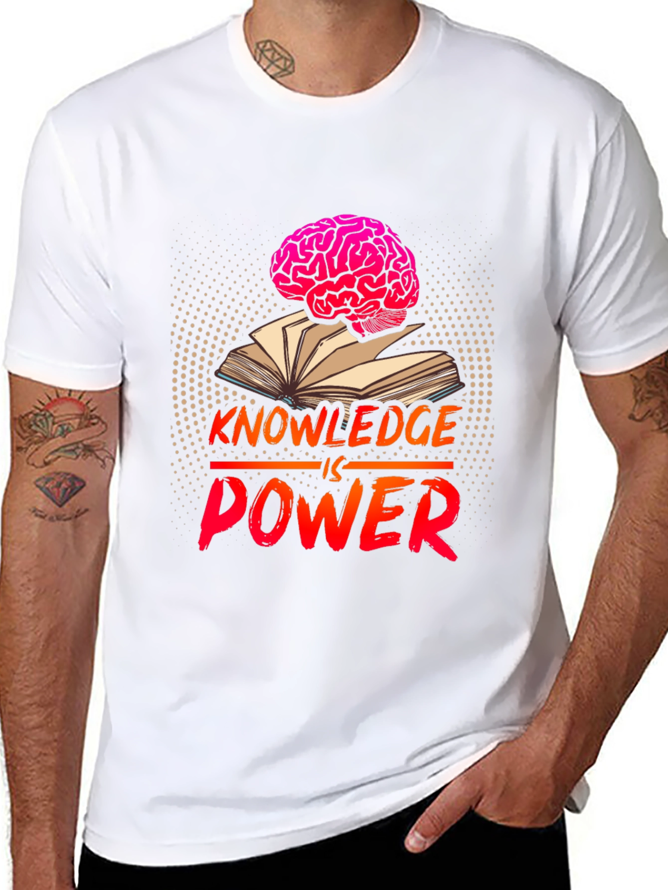 Black Knowledge is Power Graphic T-Shirt view 8