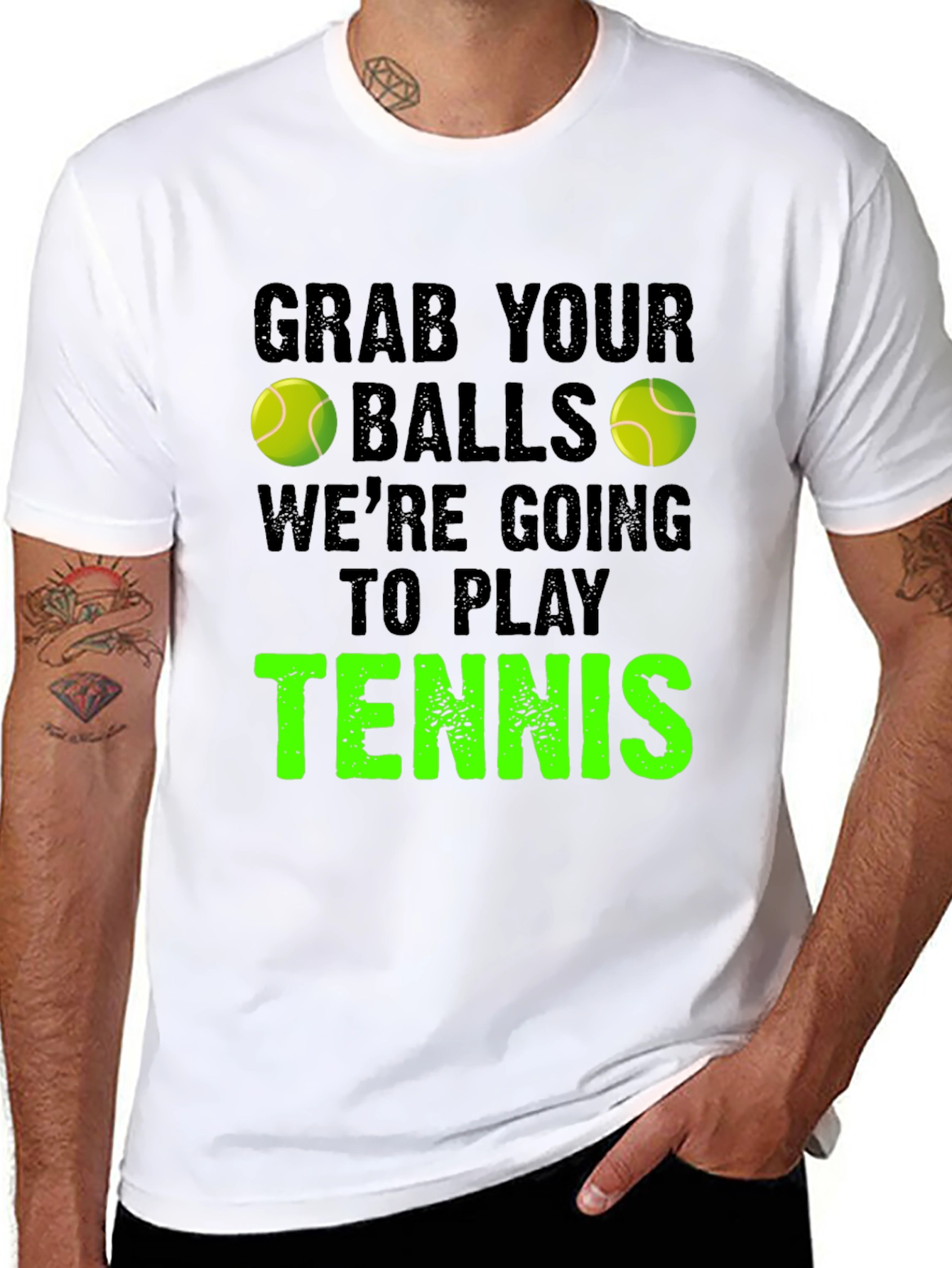 Grab Your Balls Tennis Graphic Tee - 8