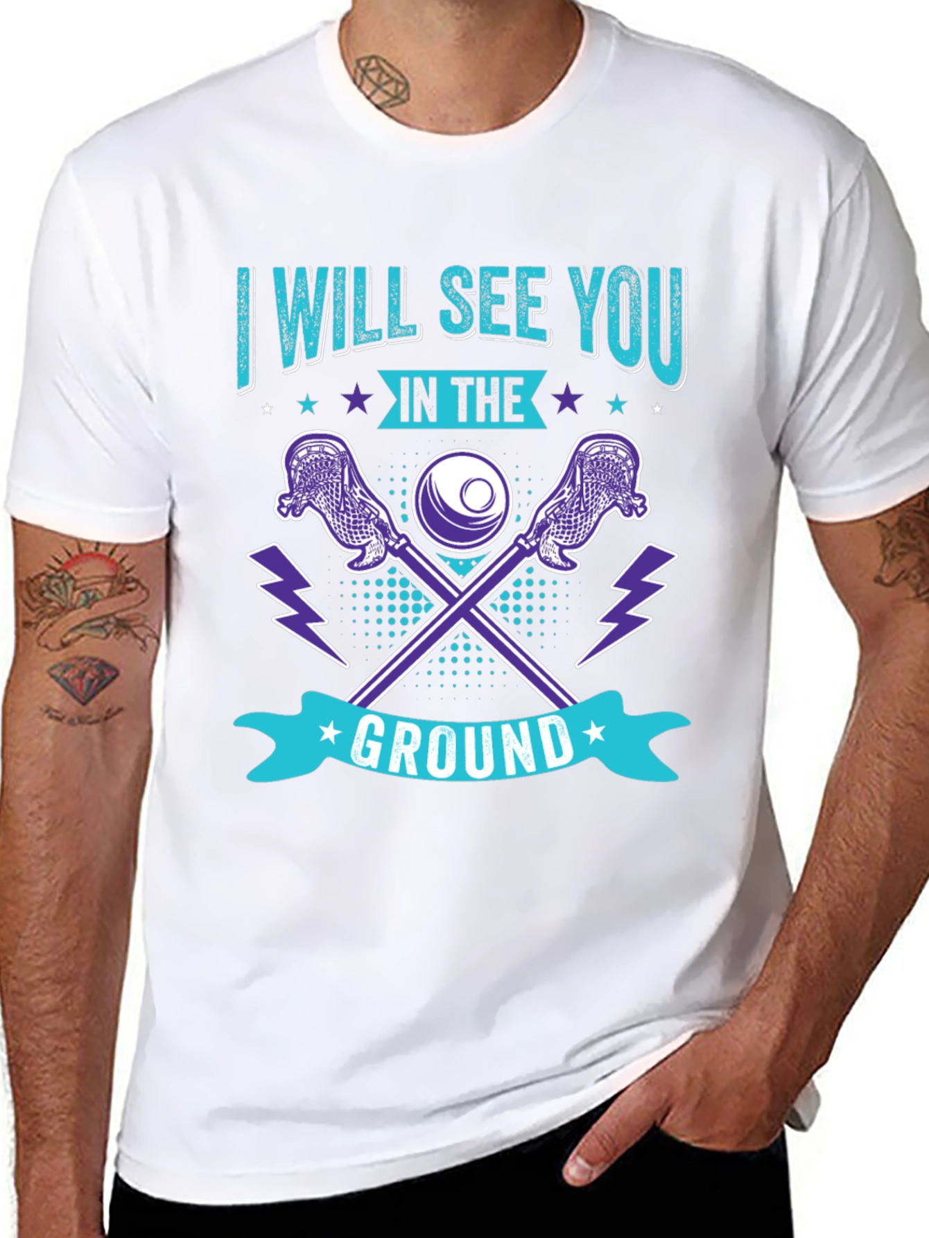 Lacrosse T-Shirt: I Will See You in the Ground - 8