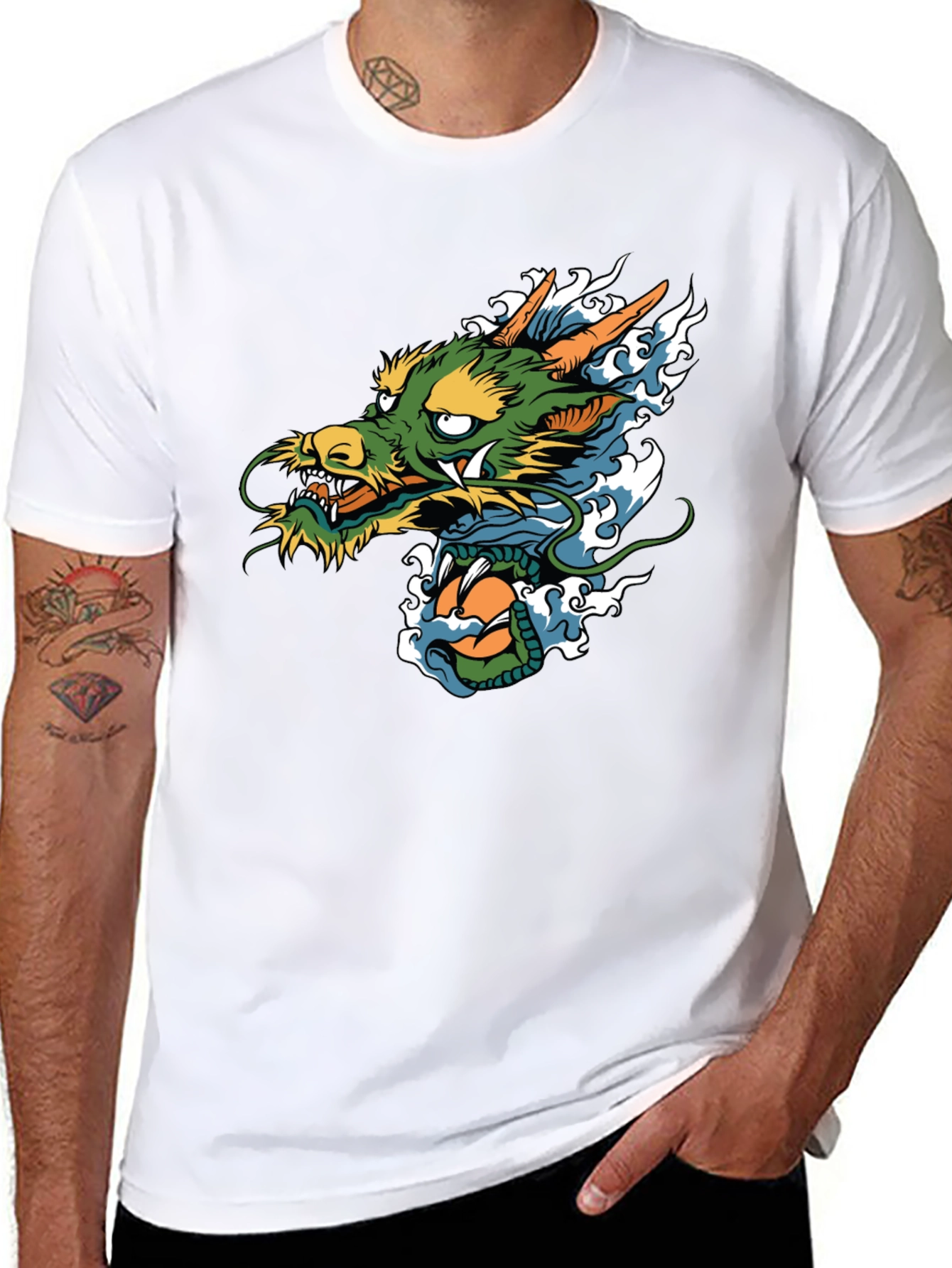 Black Dragon Graphic Black T-Shirt view 8