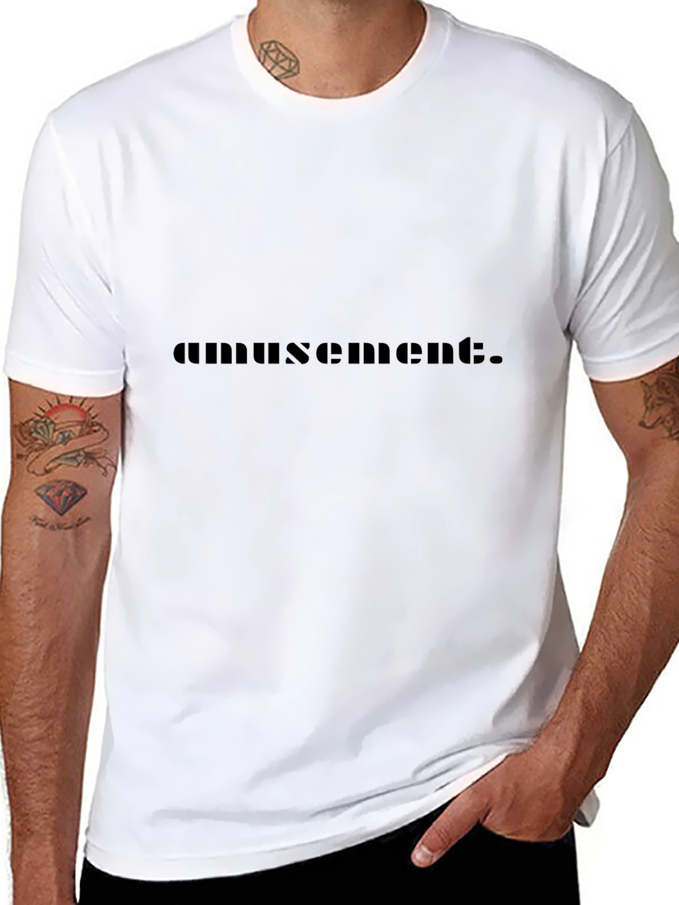 Black Amusement Black Crew Neck T-Shirt view 8