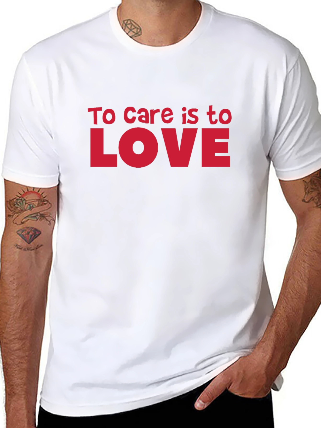 Black To Care Is To Love Black T-Shirt view 8