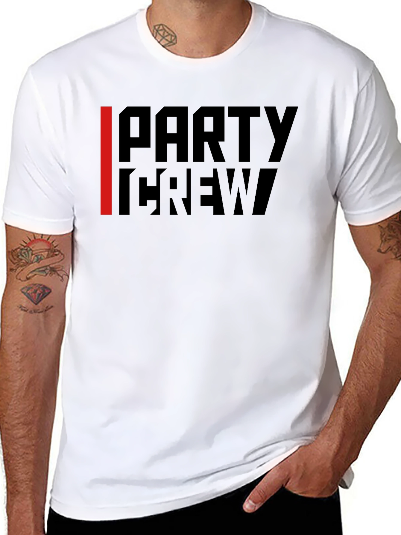 Black Party Crew Black Graphic Tee view 8