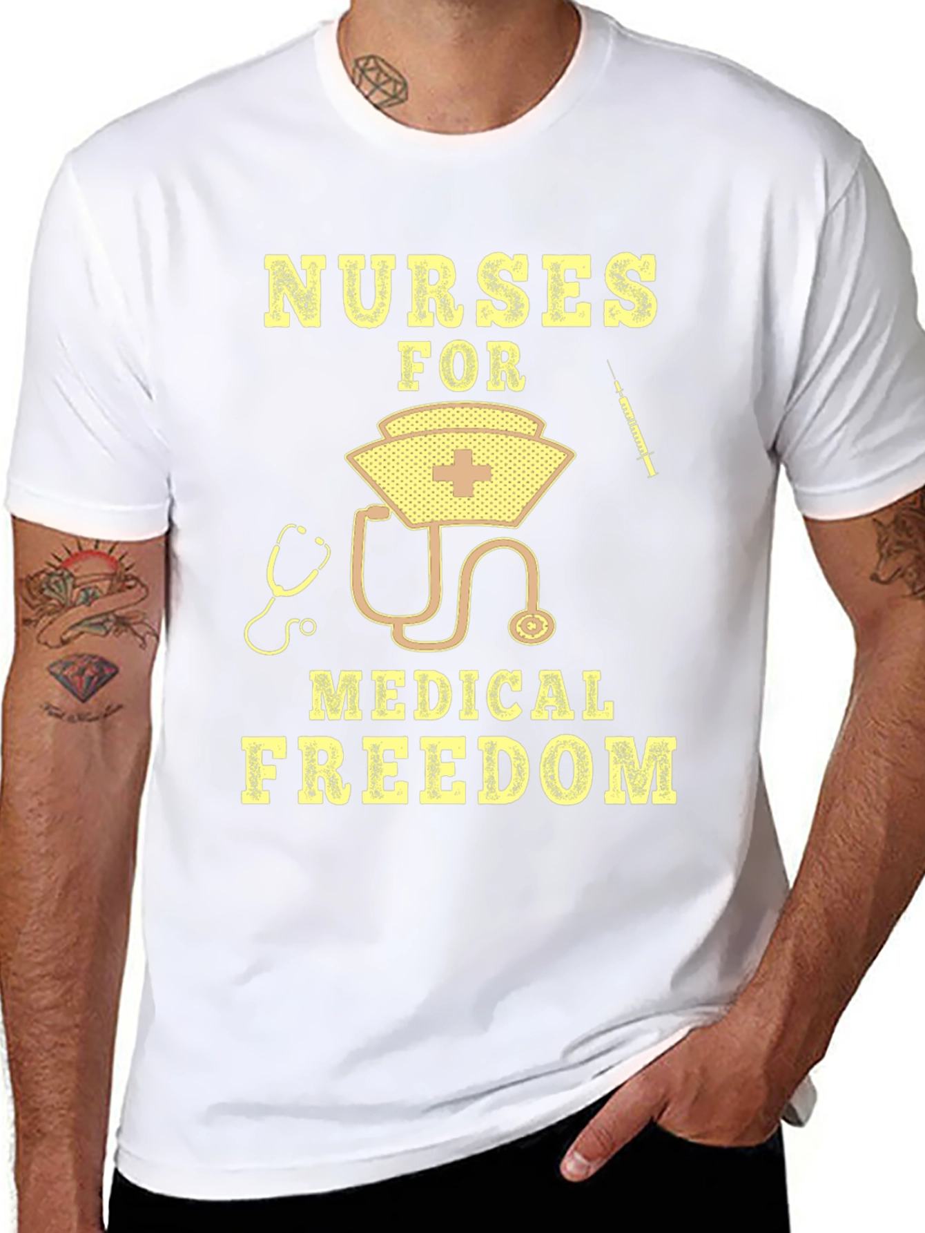 Black Nurses For Medical Freedom T-Shirt view 8