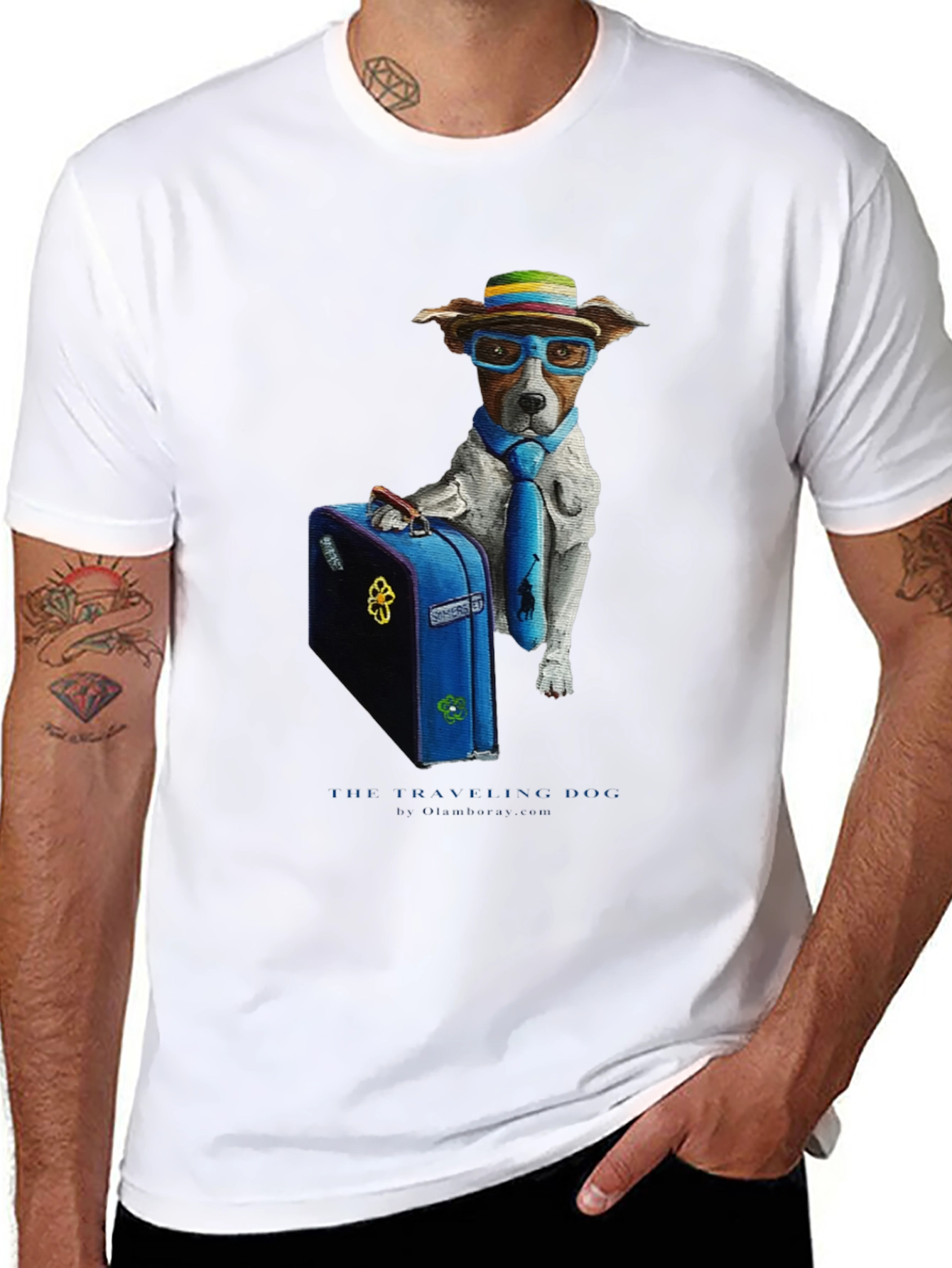 Black Traveling Dog Graphic T-Shirt view 8