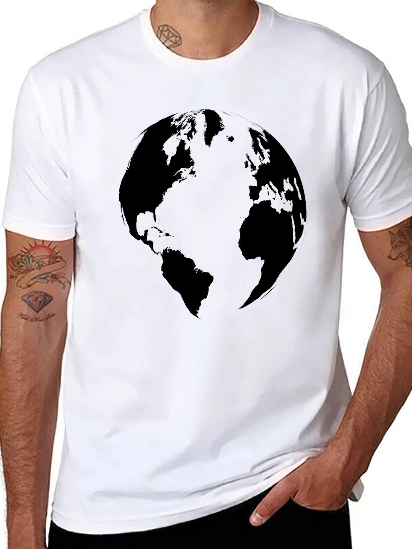 Black Earth Silhouette Graphic Tee - Black view 8