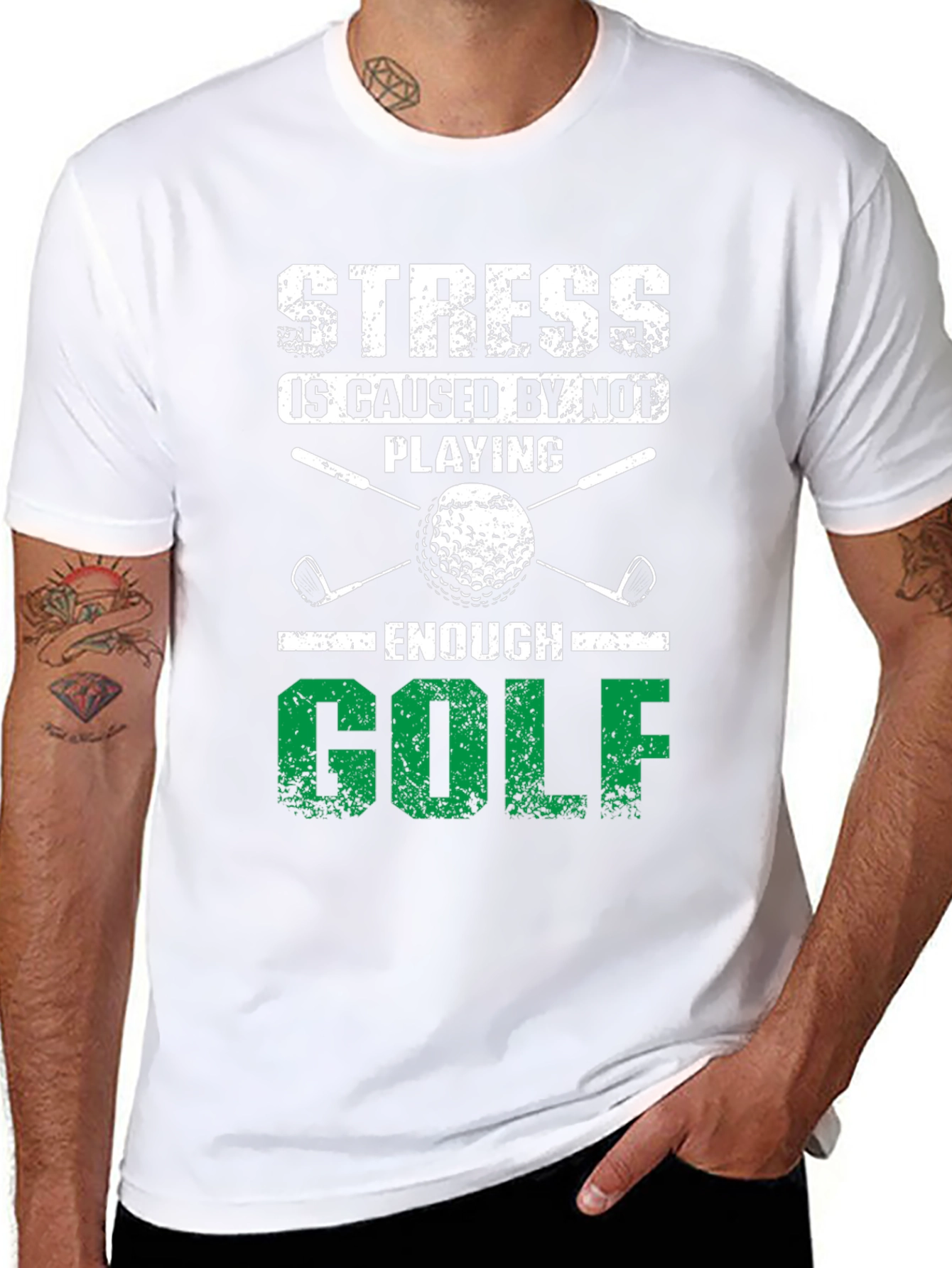 Black Stress Golf T-Shirt view 8