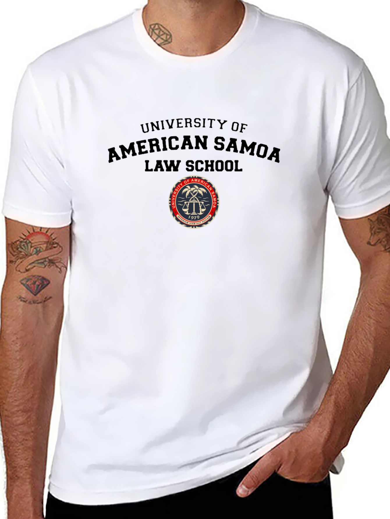 American Samoa Law School T-Shirt - Black - 8