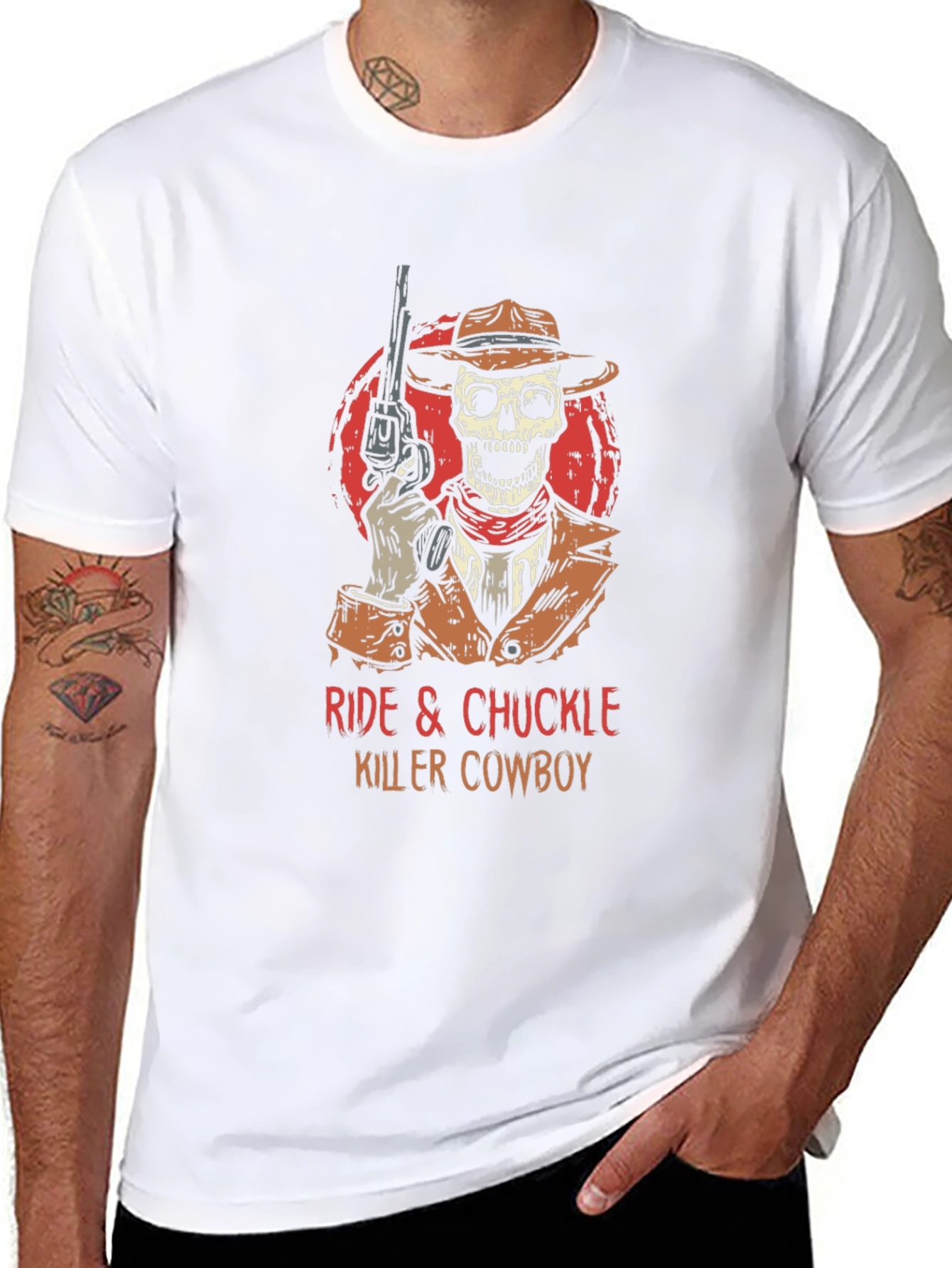 Black Ride & Chuckle Killer Cowboy Graphic Tee view 8