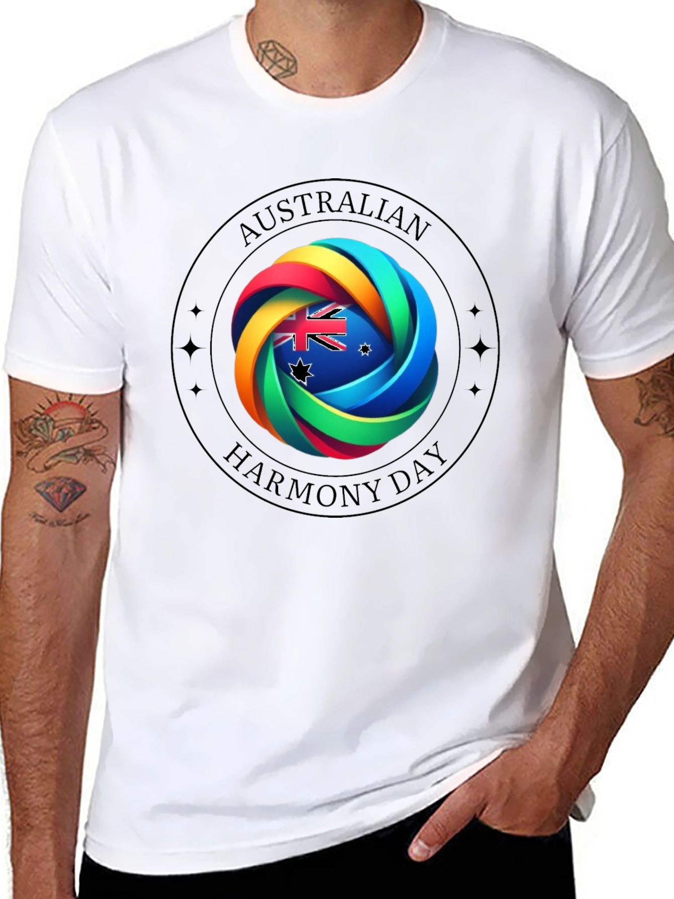 Australian Harmony Day Black T-Shirt - 8