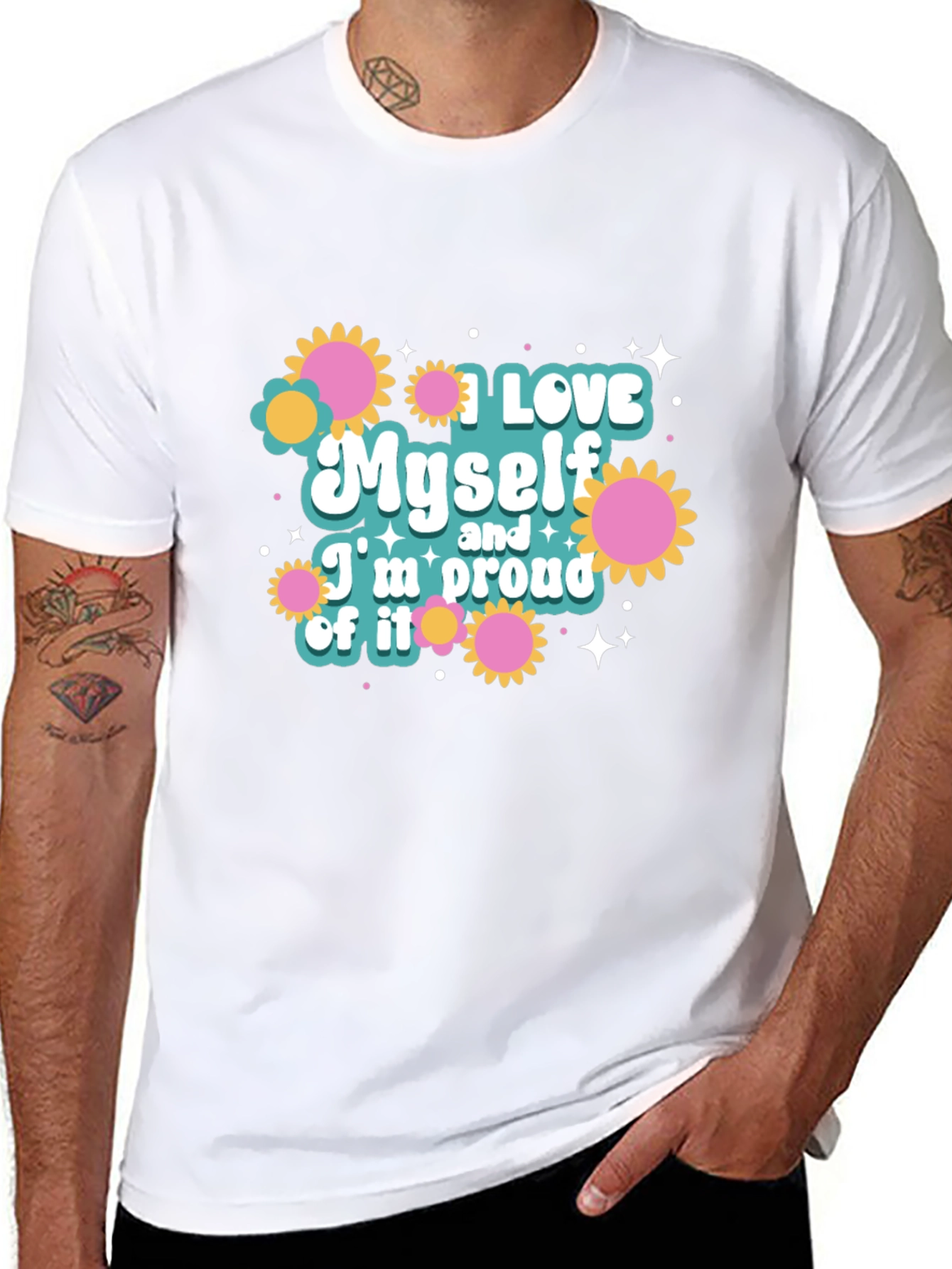 Black I Love Myself Graphic Tee view 8