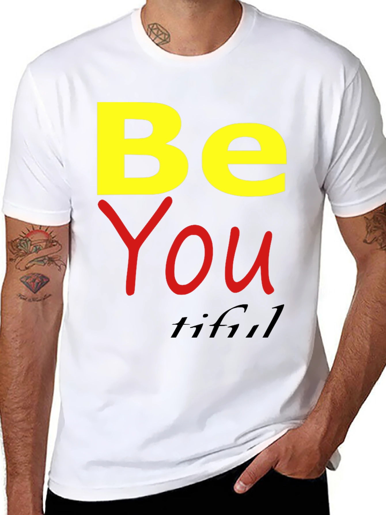 Black Be You Tiful Graphic Tee - Black view 8