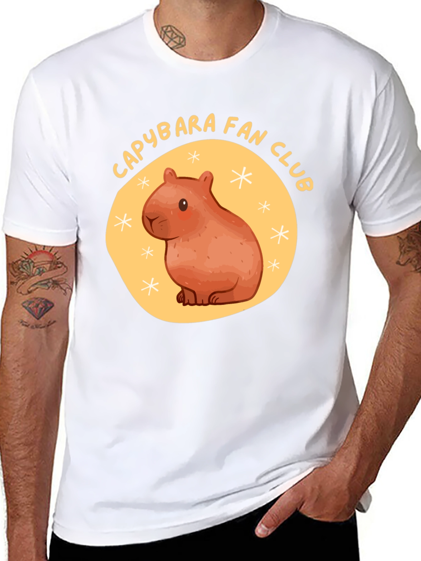Black Capybara Fan Club Graphic Tee view 8