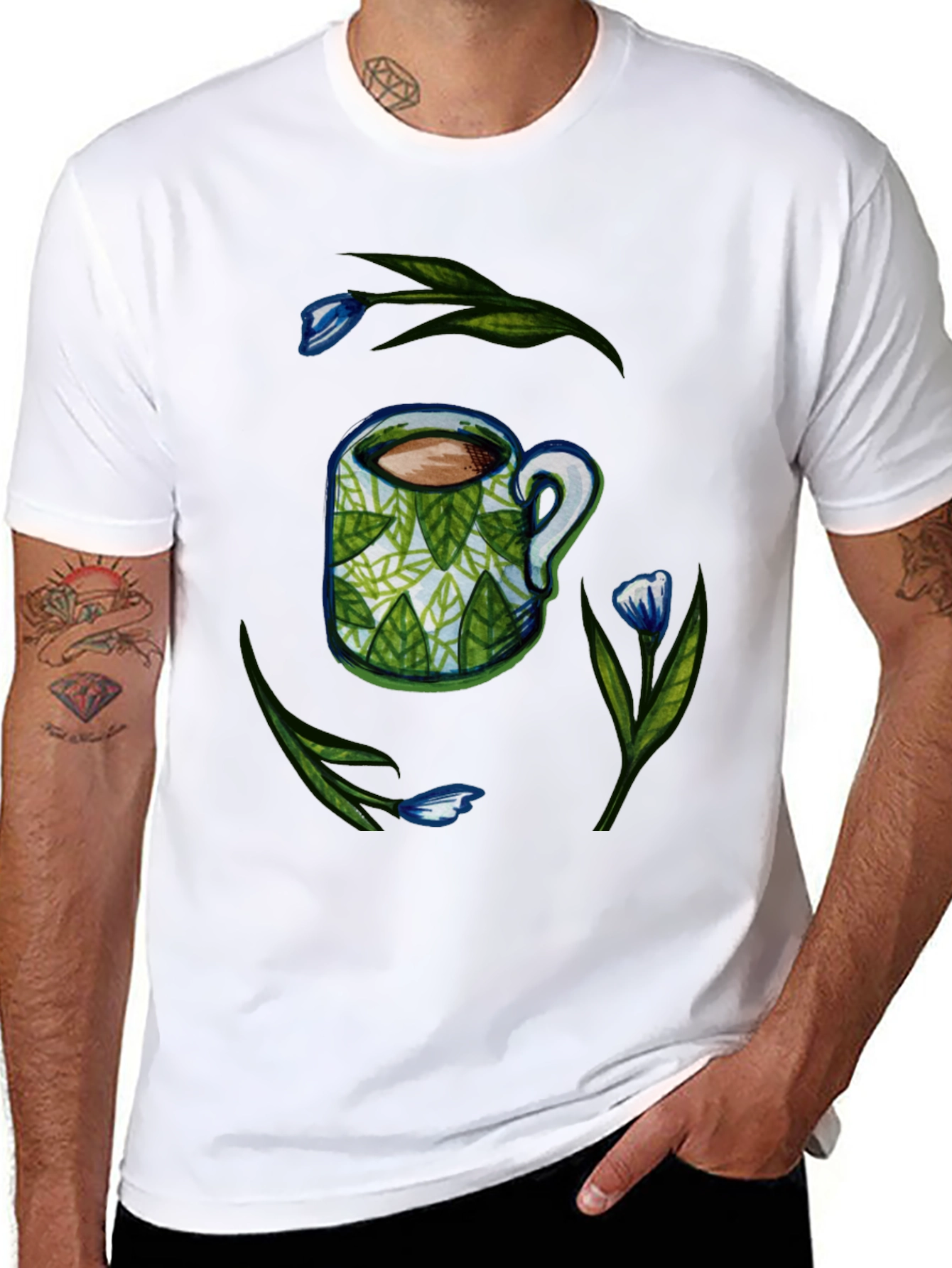 Black Nature Mug T-Shirt - Casual Comfort view 8