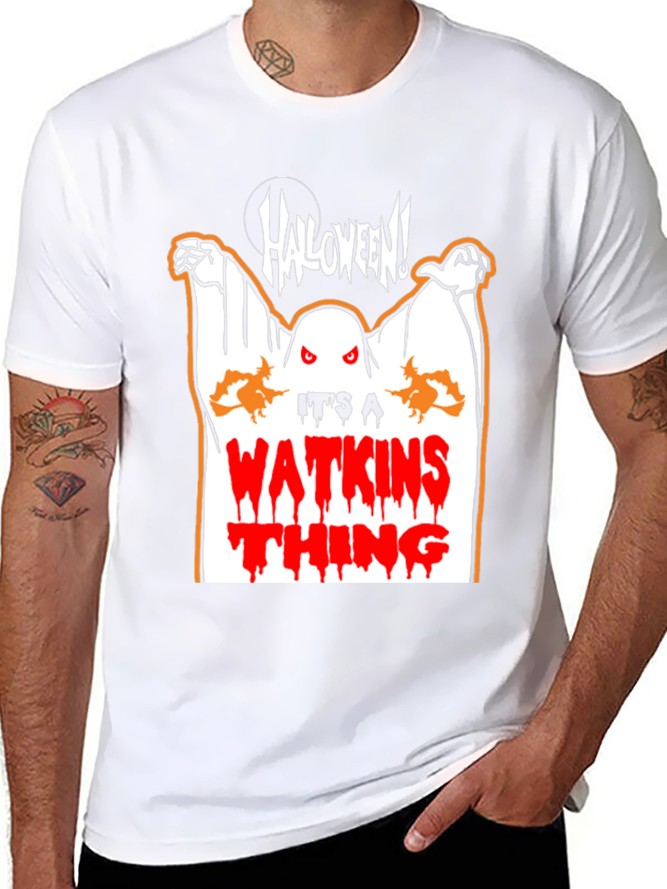 Black Halloween Watkins Thing T-Shirt view 8