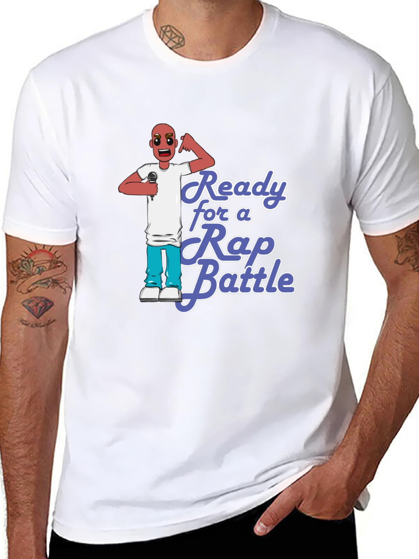 Black Ready for a Rap Battle T-Shirt view 8