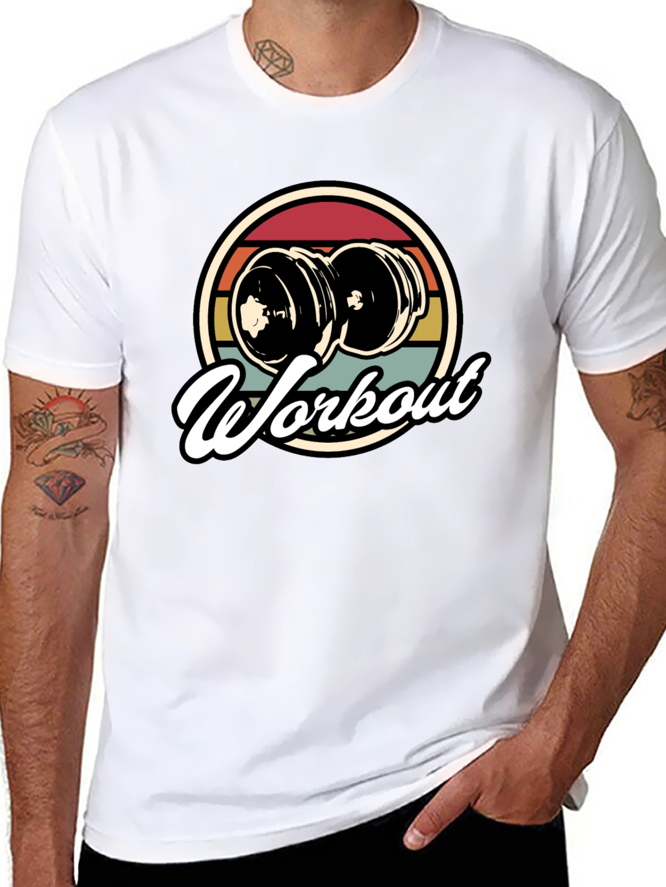 Black Vintage Workout T-Shirt - Retro Gym Style view 8
