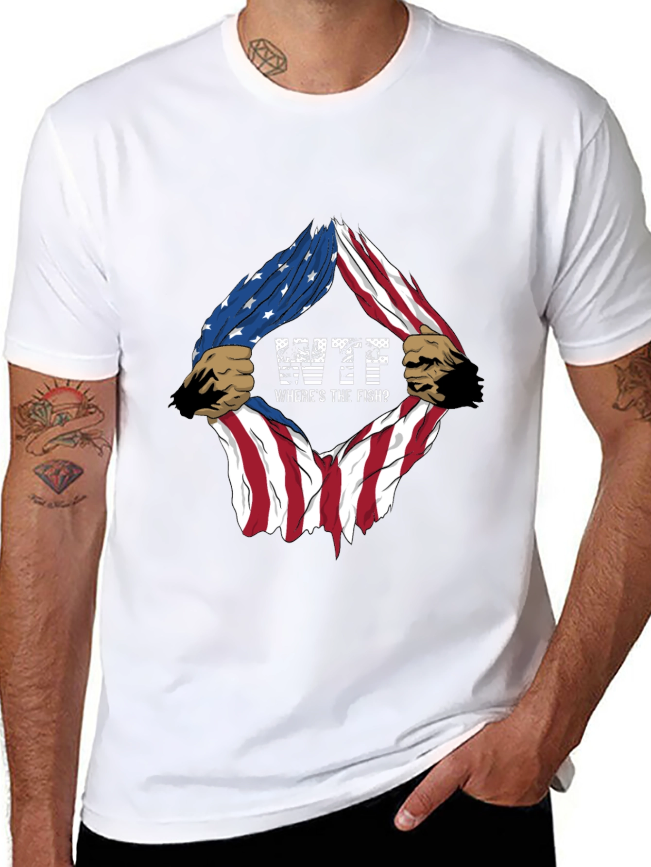 Black Fishing T-Shirt - Where's the Fish? view 8