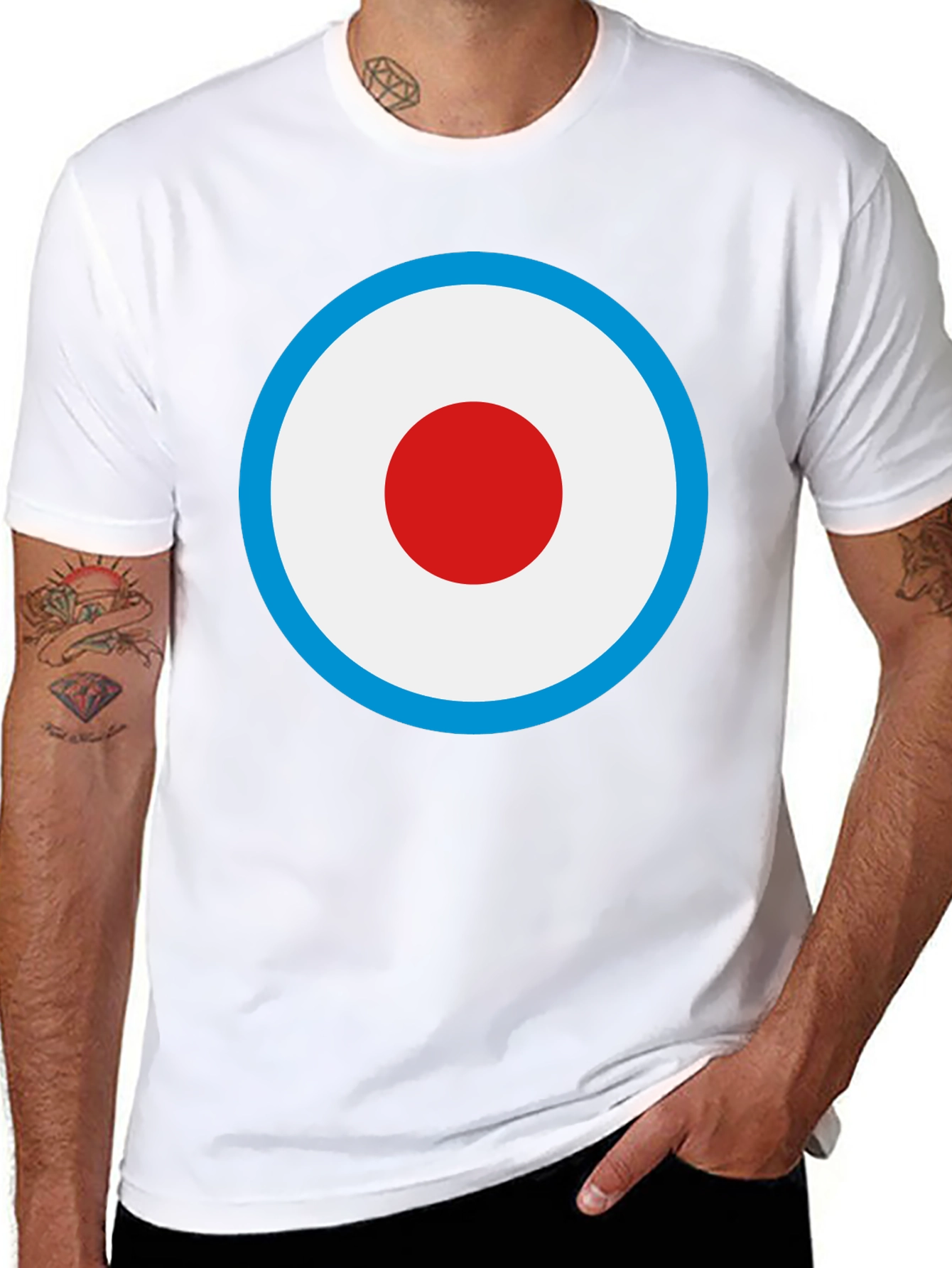Black Mod Target T-Shirt - Classic Retro Style view 8