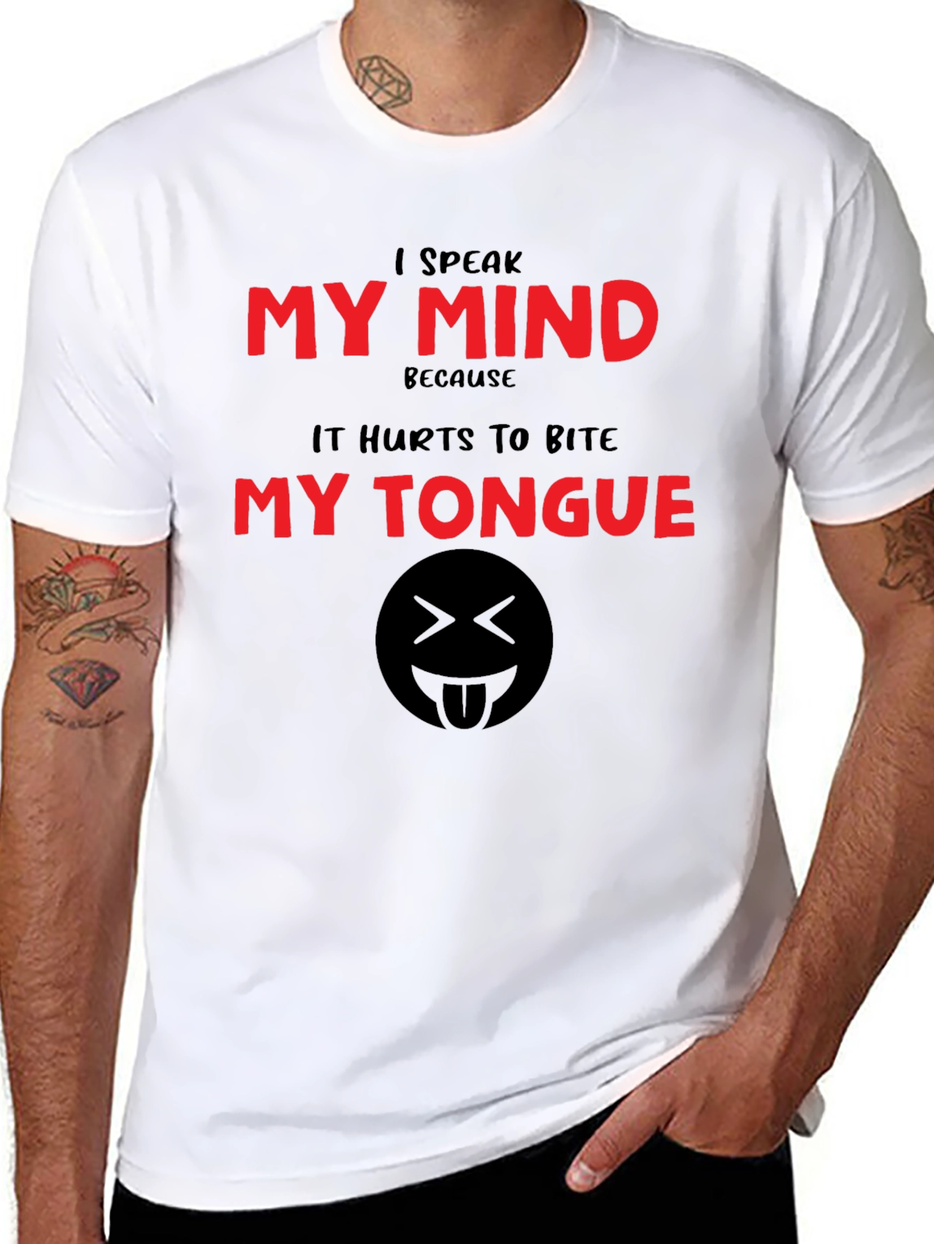 Black Speak My Mind T-Shirt - Funny Graphic Tee view 8