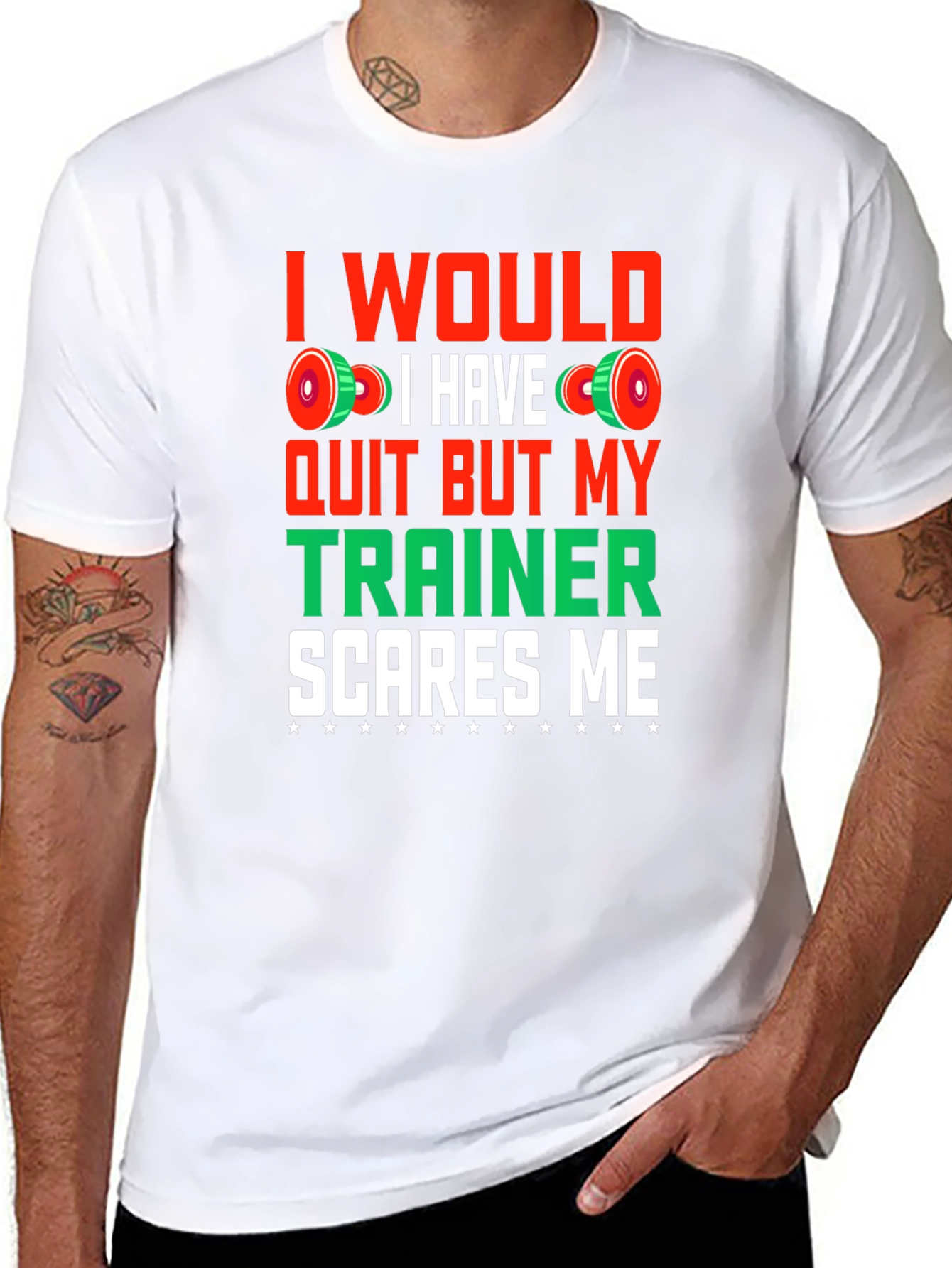 Black Funny Workout Gym Trainer T-Shirt view 8
