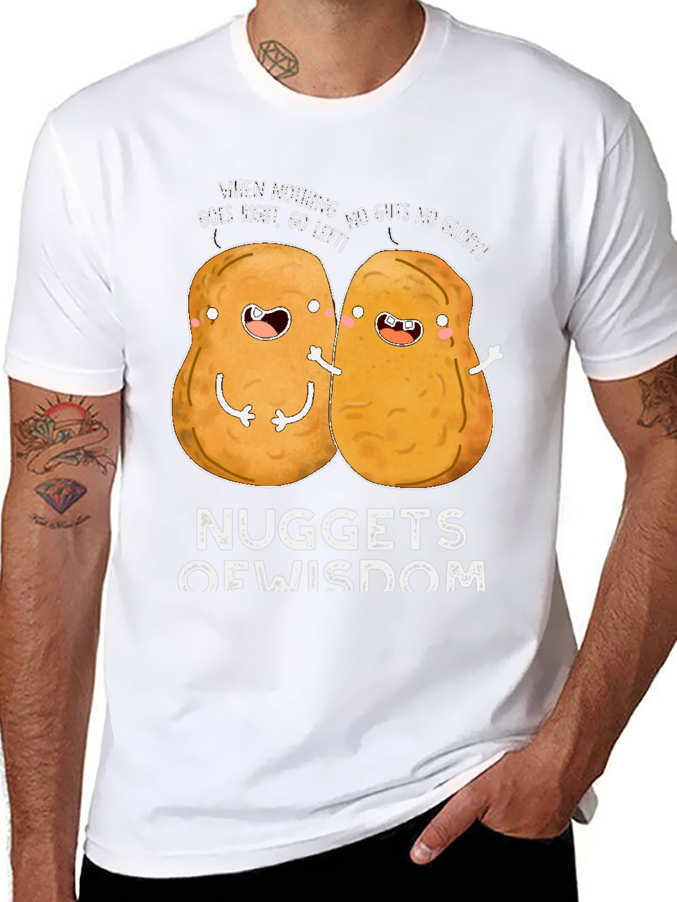 Black Nuggets of Wisdom Funny Graphic T-Shirt view 8
